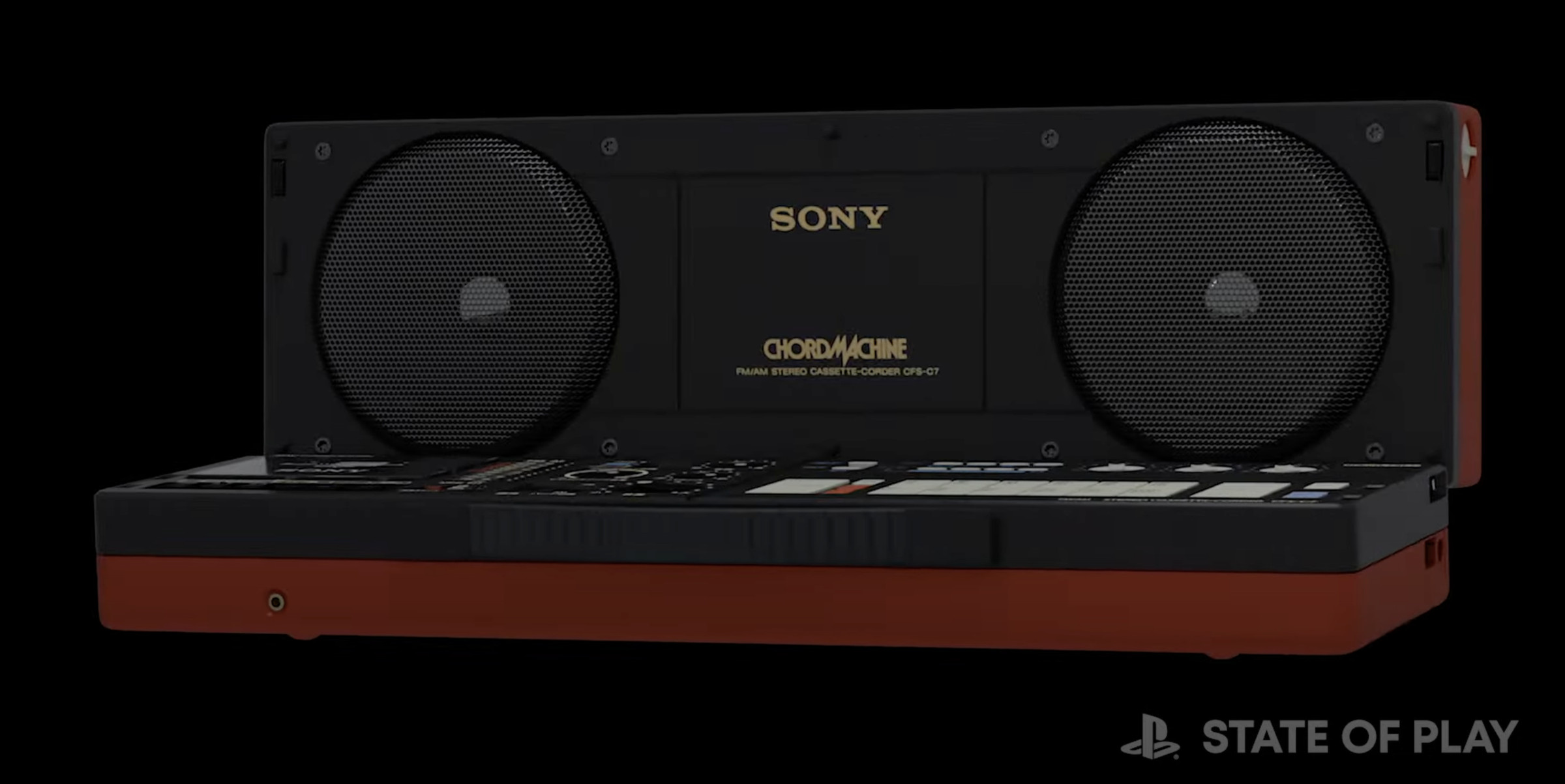 A digital representation of Sony’s Chord Machine cassette tape player.