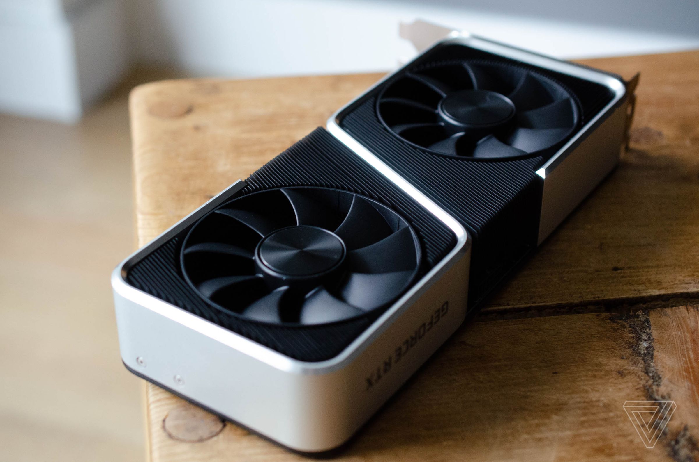 The dual fans on the RTX 3060 Ti.