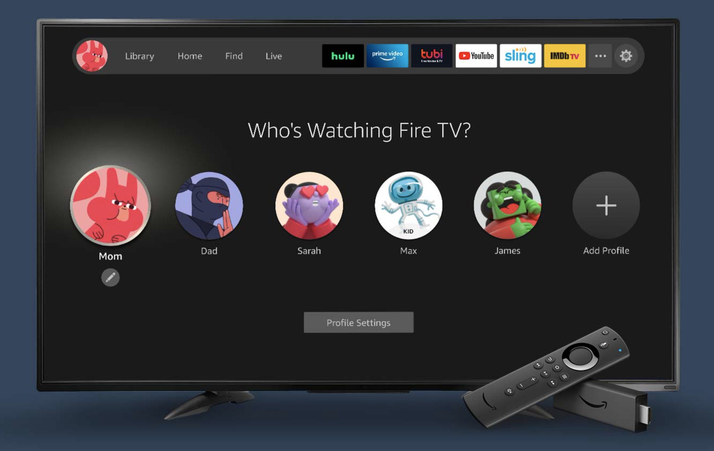 You can now have individual user profiles on the Fire TV — including kids accounts.