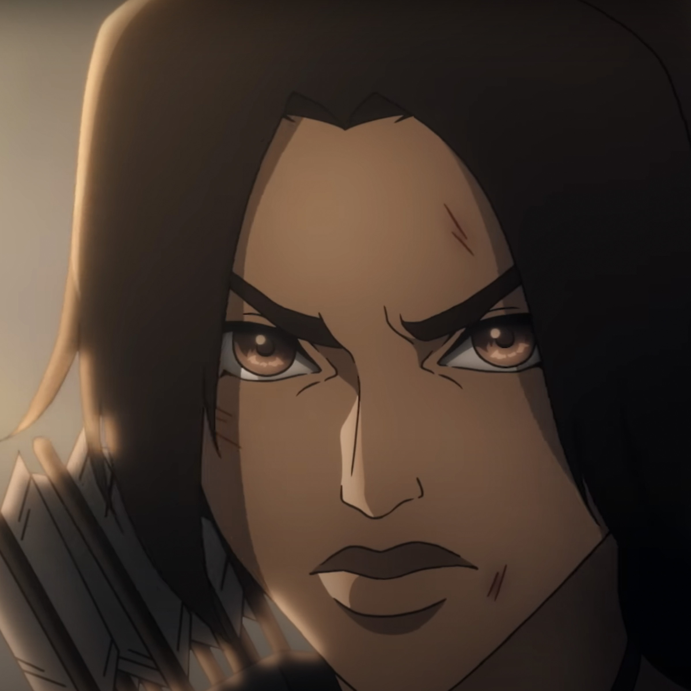 A still image from Netflix’s animated Tomb Raider series.