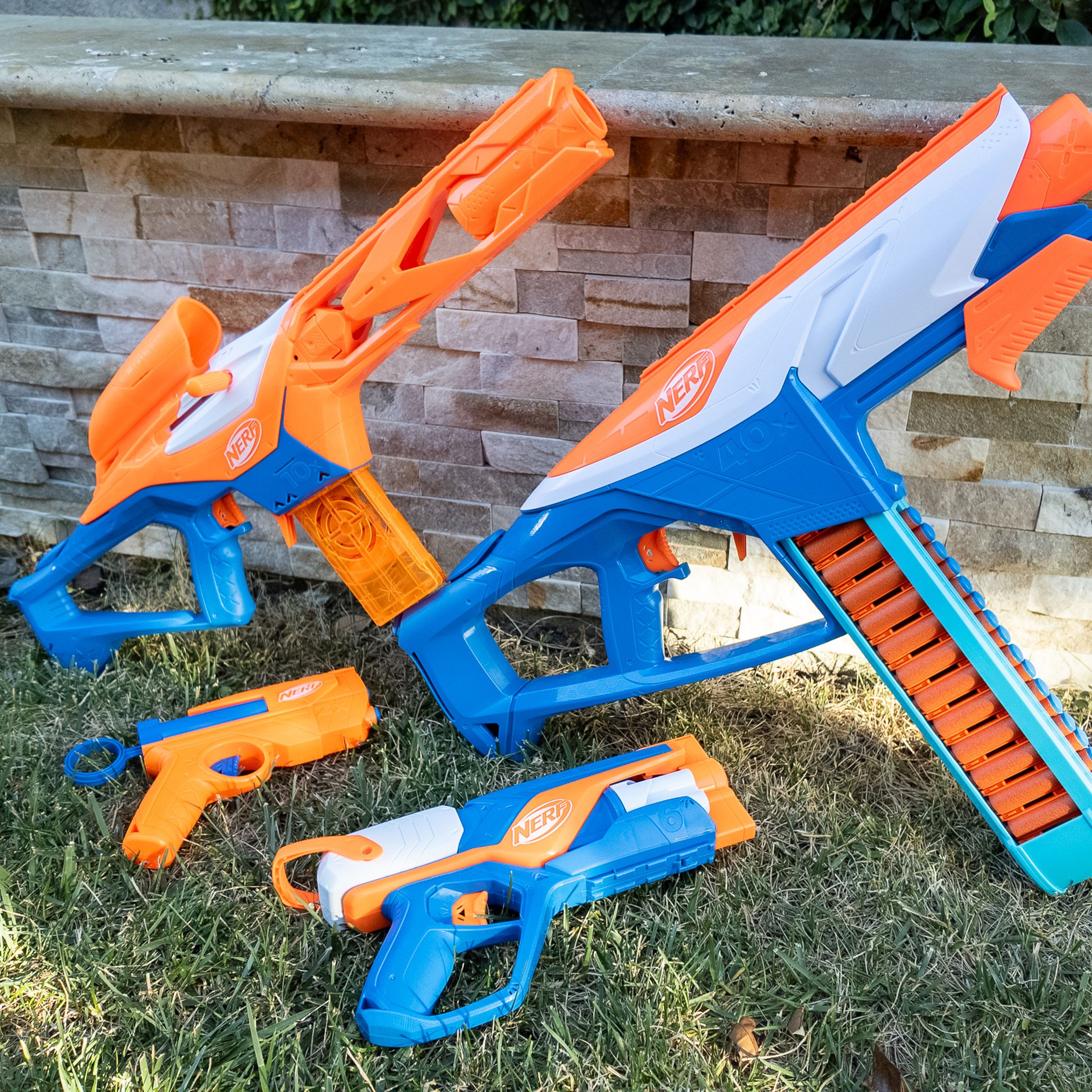The first four Nerf N-Series blasters shipped to reviewers.