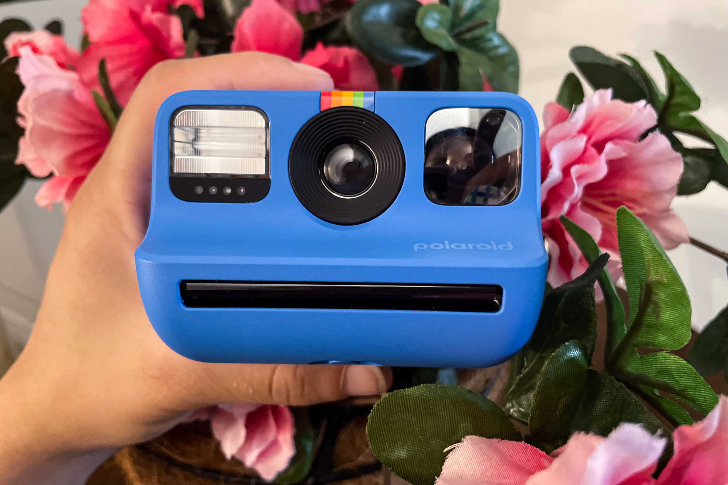 The Polaroid Go is easy to hold with one hand.