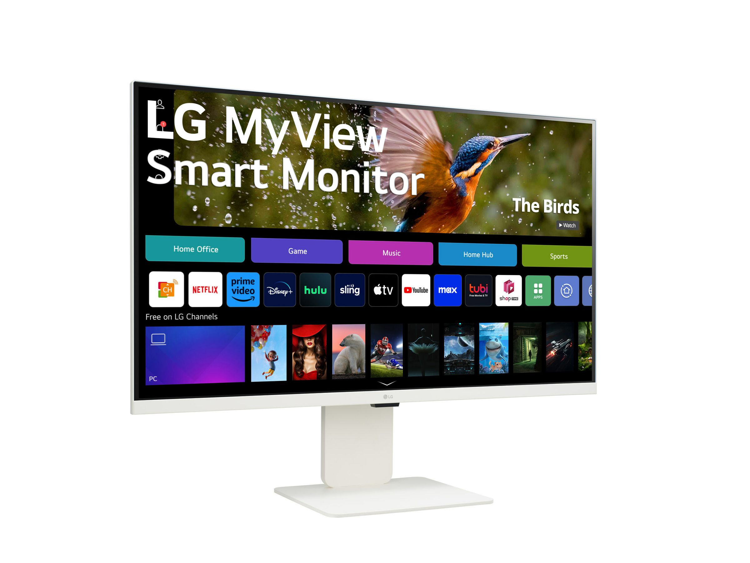 An LG MyView Smart Monitor on a white background.