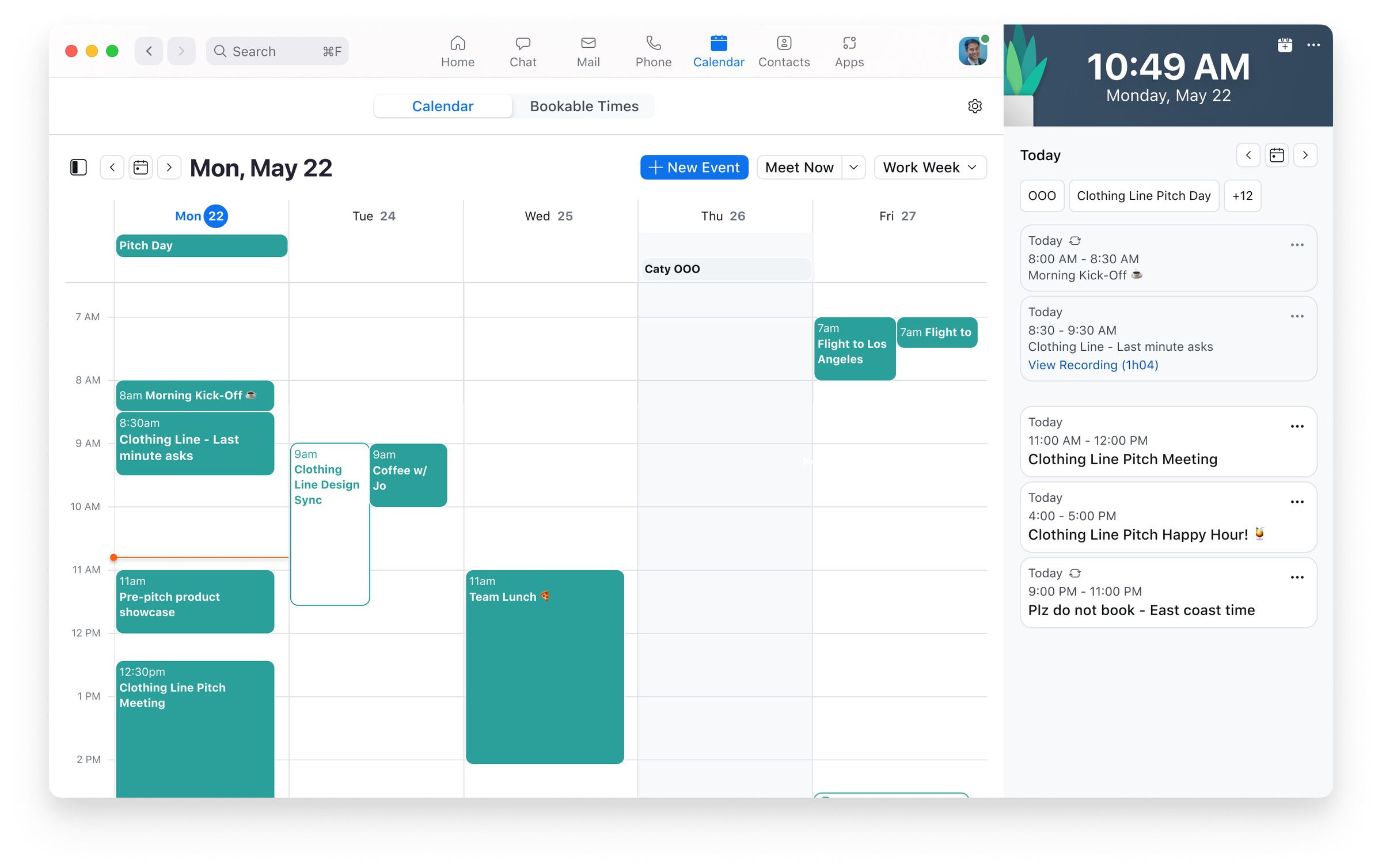 Calendar integration makes joining Zoom meetings or viewing recordings easier without the hassle of links.