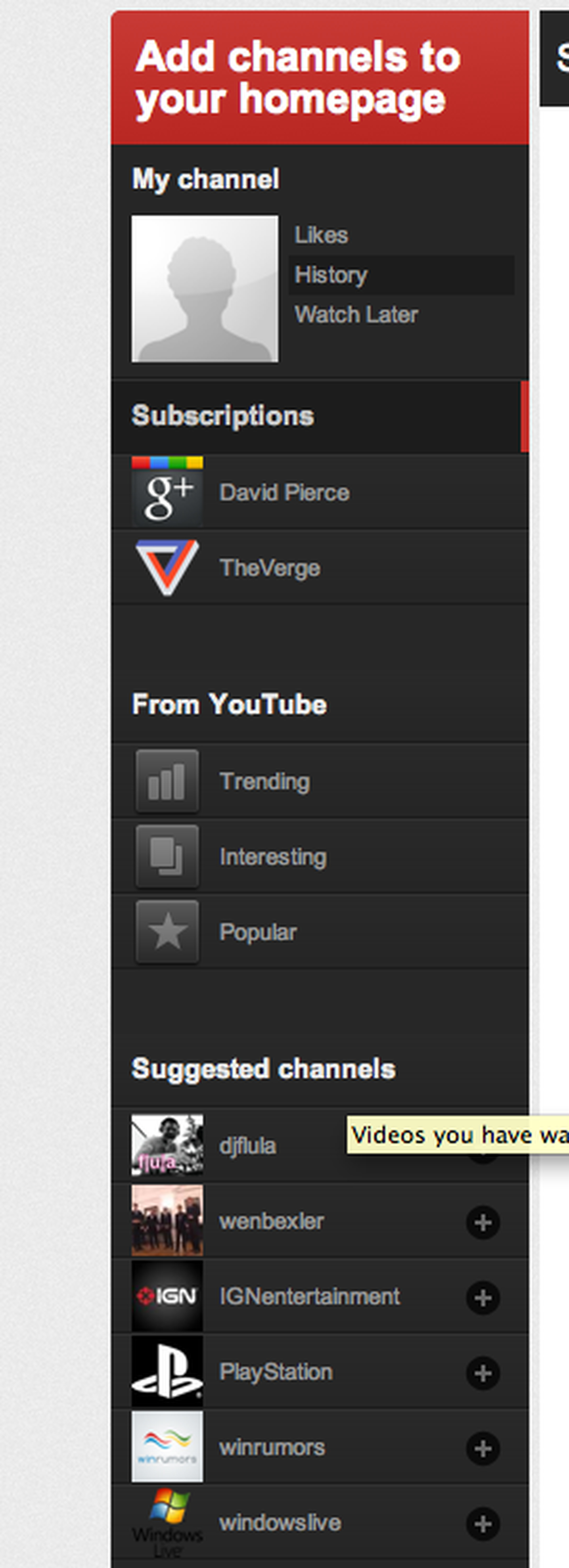 YouTube redesign preview