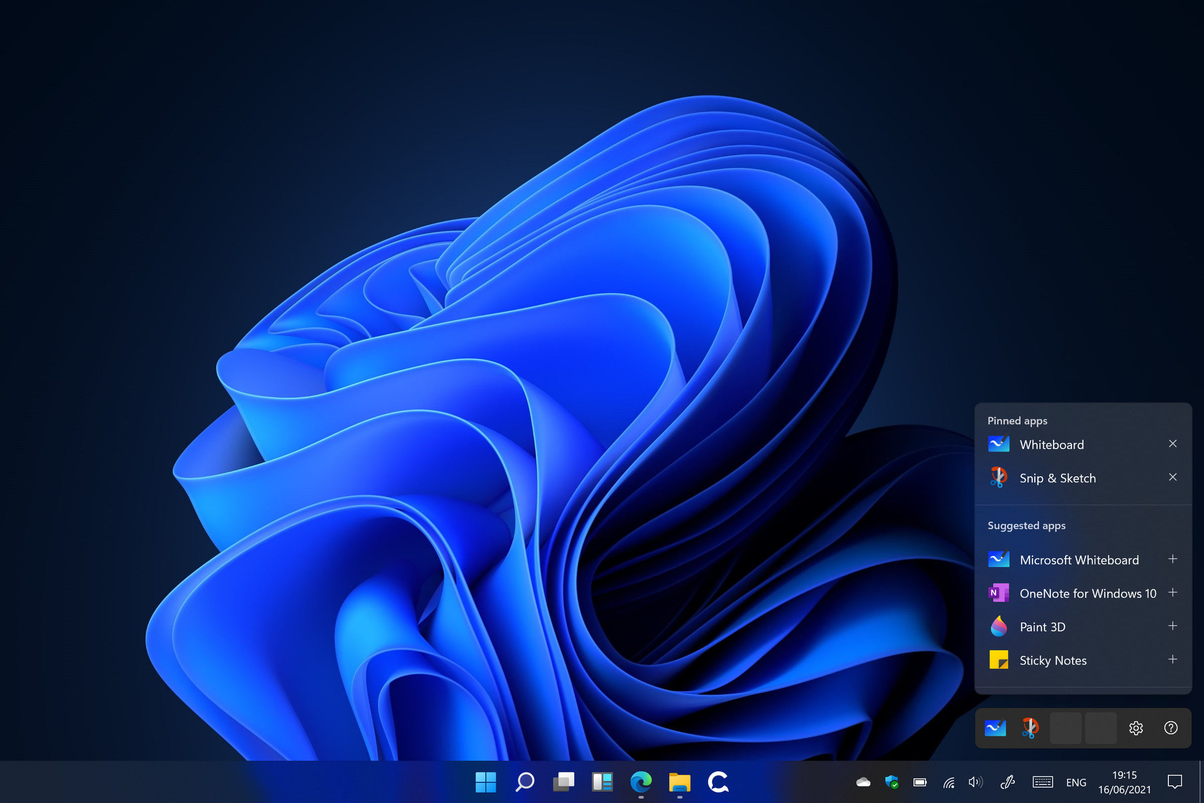 The new Windows inking in Windows 11.