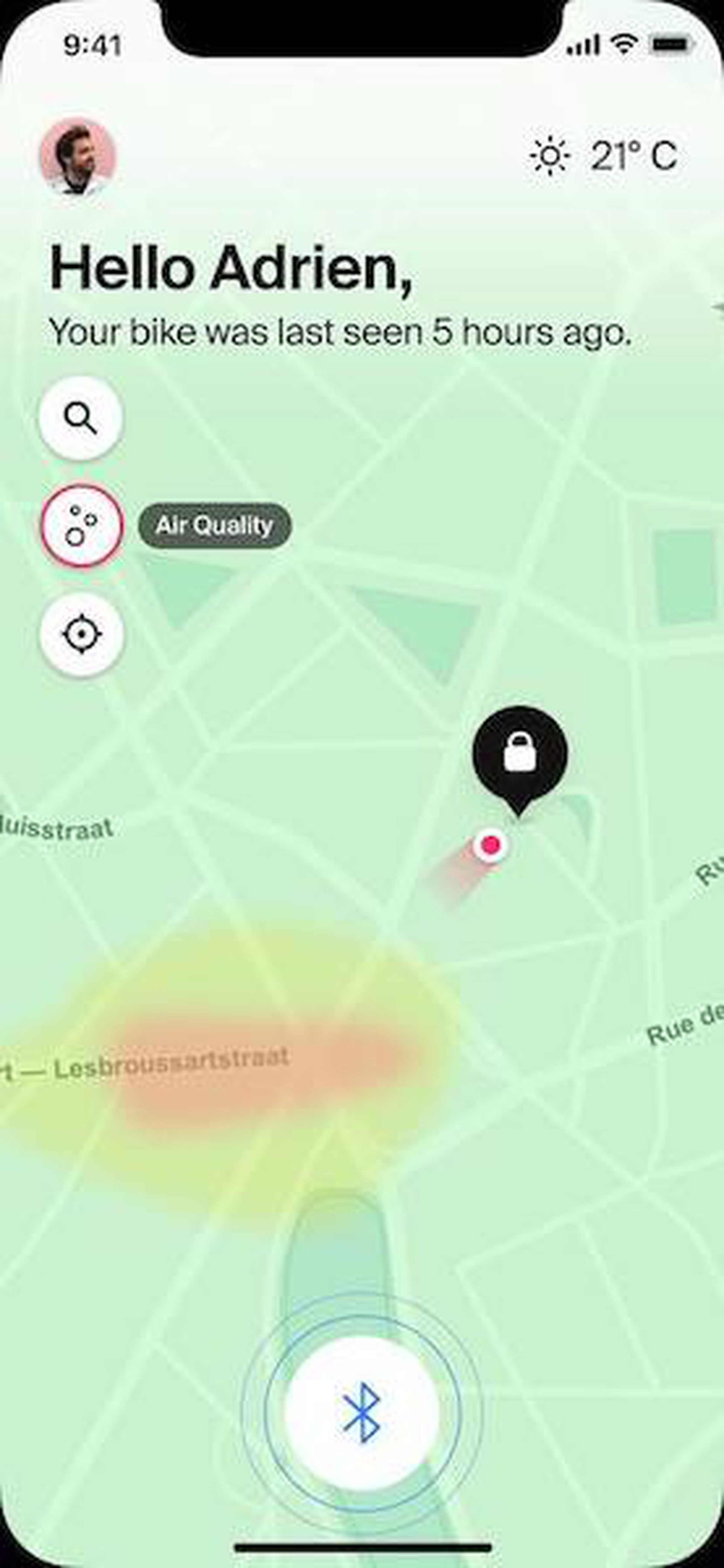 New feature will route you around areas of poor air quality.