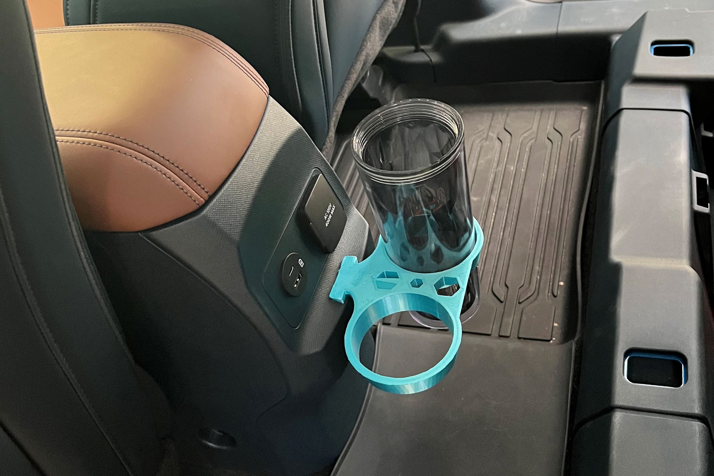 Maverick owner Robert Trapp designed and 3D-printed this cupholder for the Ford Maverick. Available on Trapp’s thingiverse page.