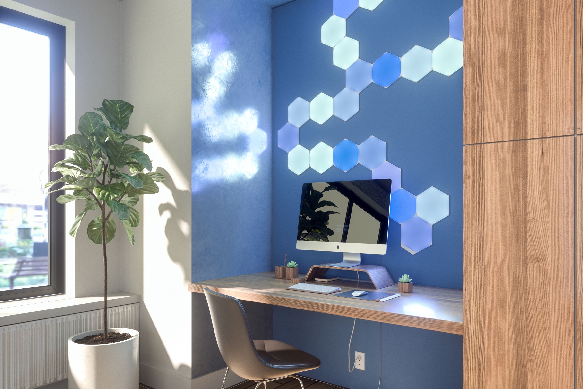 Nanoleaf’s interactive Hexagon Unified Light Panels are coming this summer.