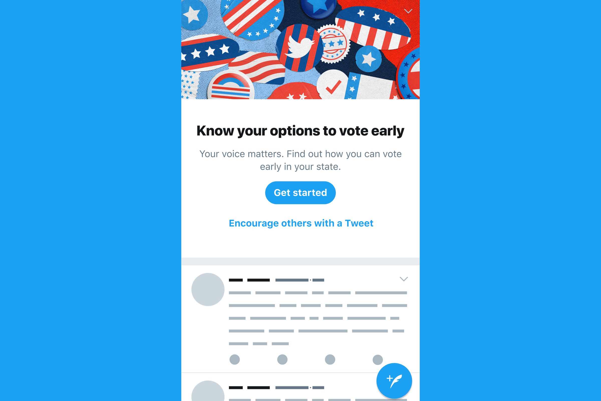 Twitter is adding features to encourage early voting