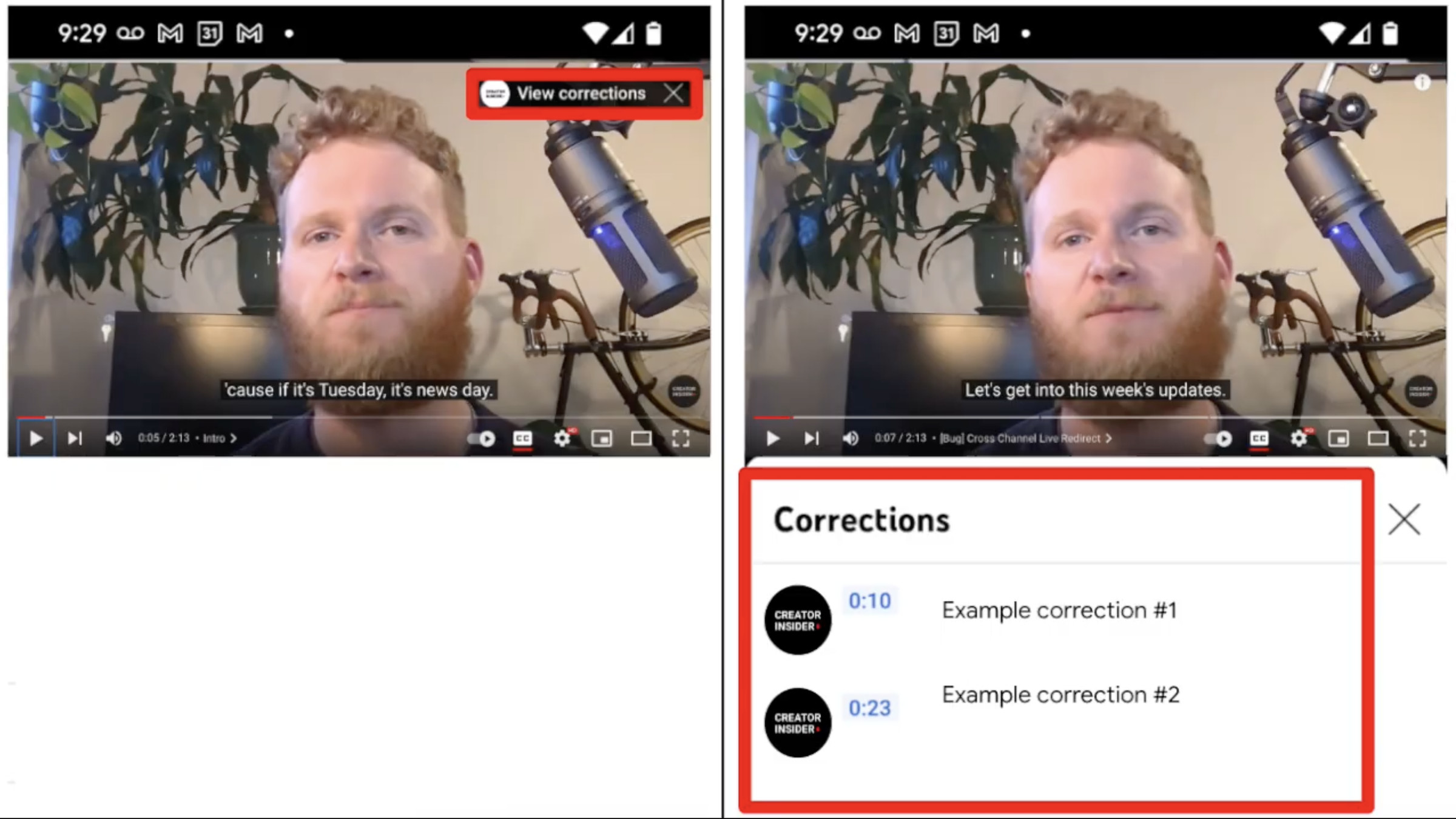 YouTube’s new corrections feature will let creators add corrections as info-cards to their videos. 