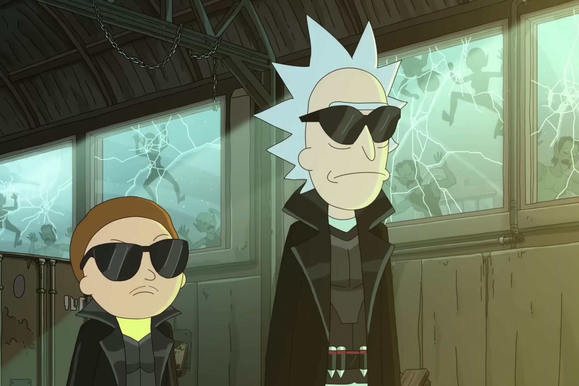 Morty and Rick on a mission.