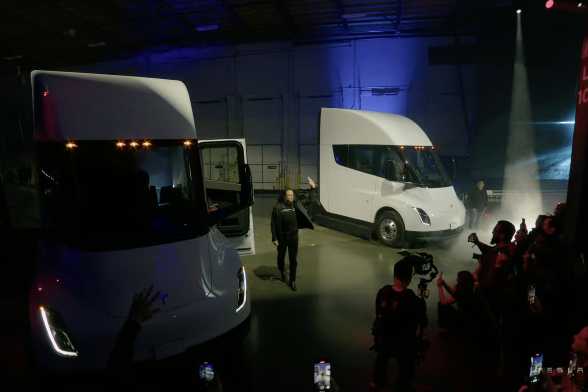 Elon Musk and the Tesla Semi trucks