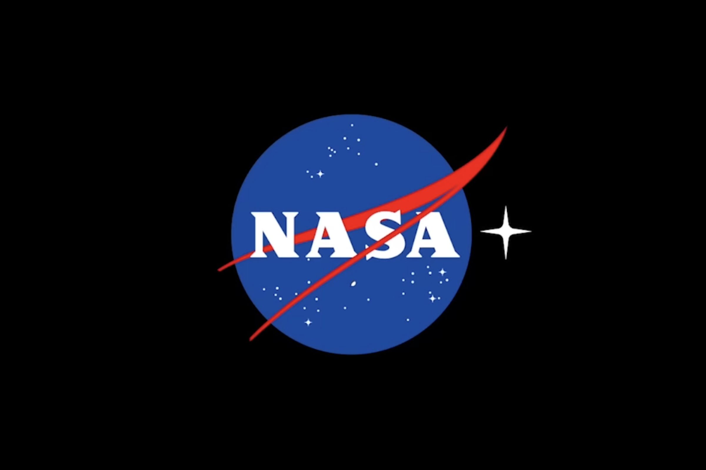 nasa logo with a twinkle star that looks like a plus.