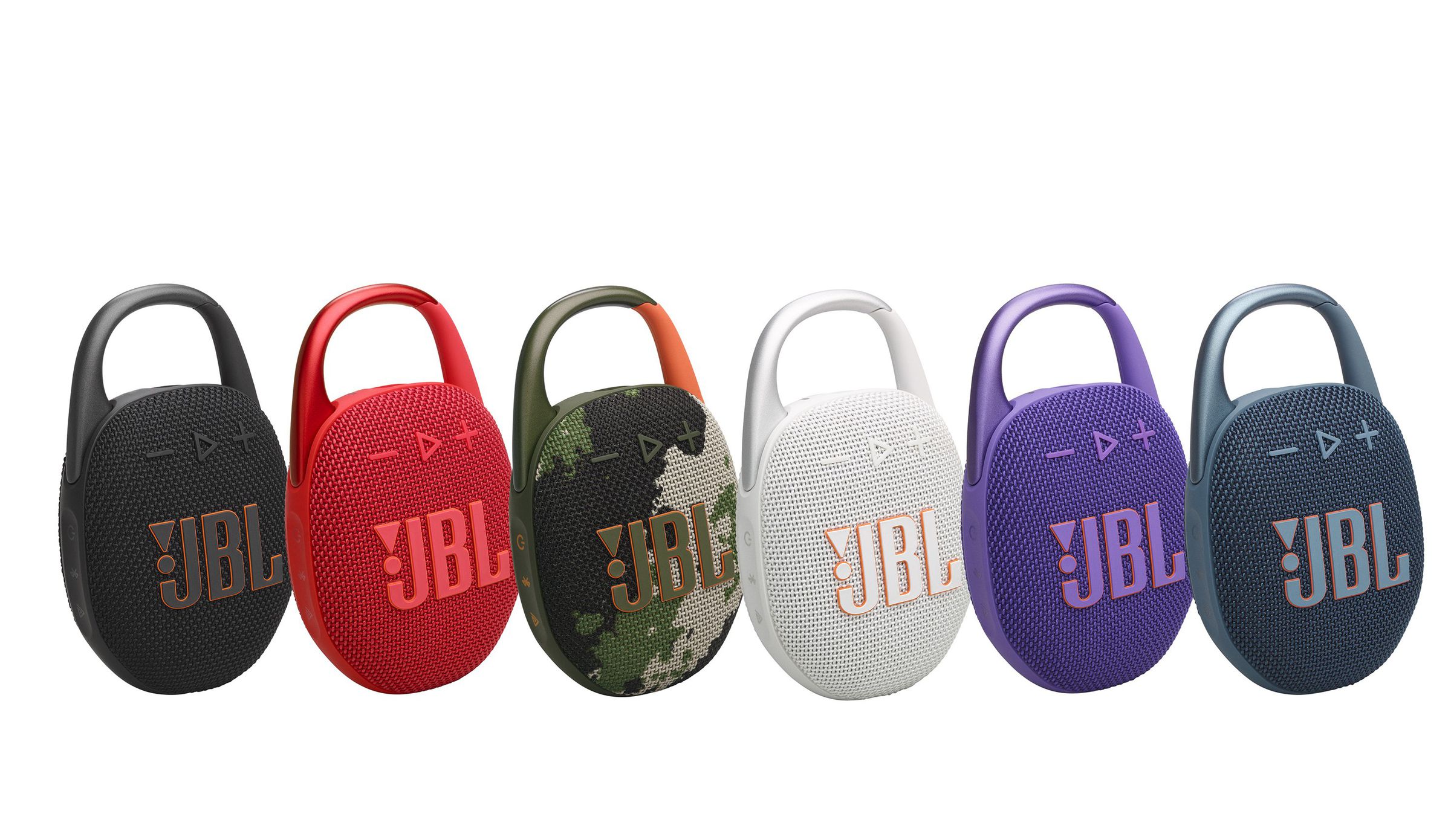Six colors of the same portable speaker