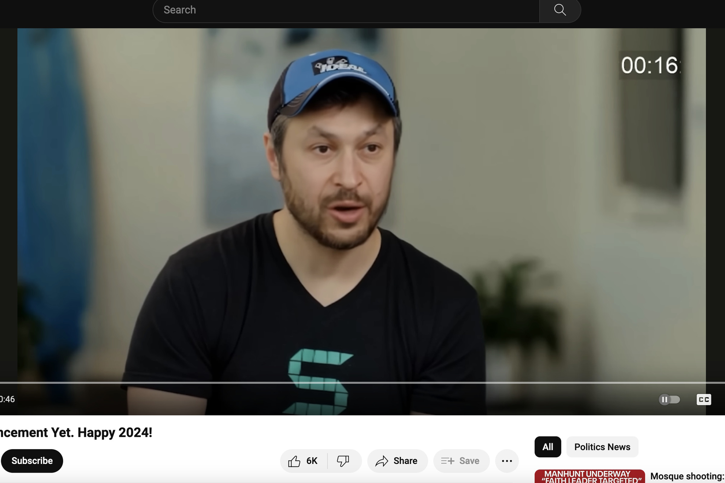 Screenshot of a deepfake video of Solana co-founder Anatoly Yakovenko on YouTube.