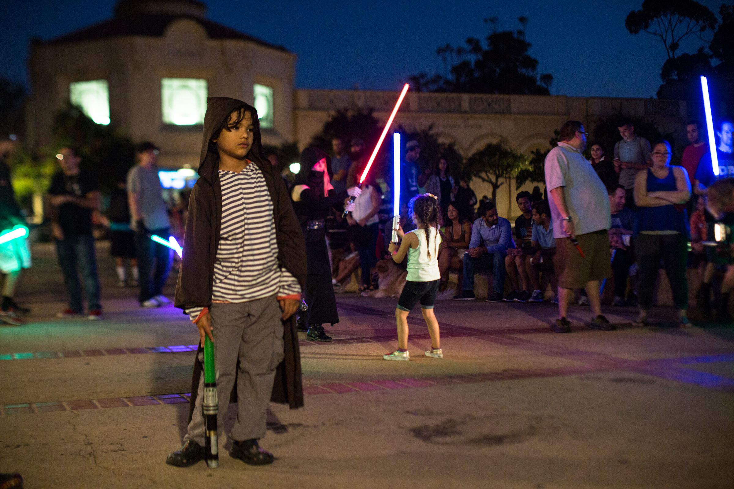 Underground Lightsaber Fighters battle during Comic-Con 2016