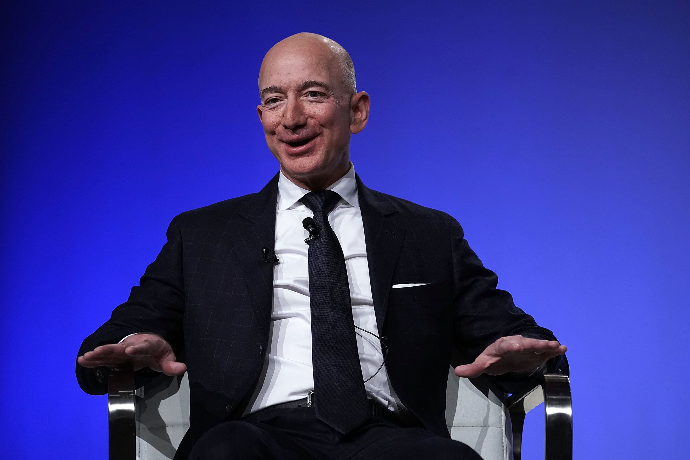 Amazon CEO And Blue Origin Founder Jeff Bezos Speaks At Air Force Association Air, Space And Cyber Conference