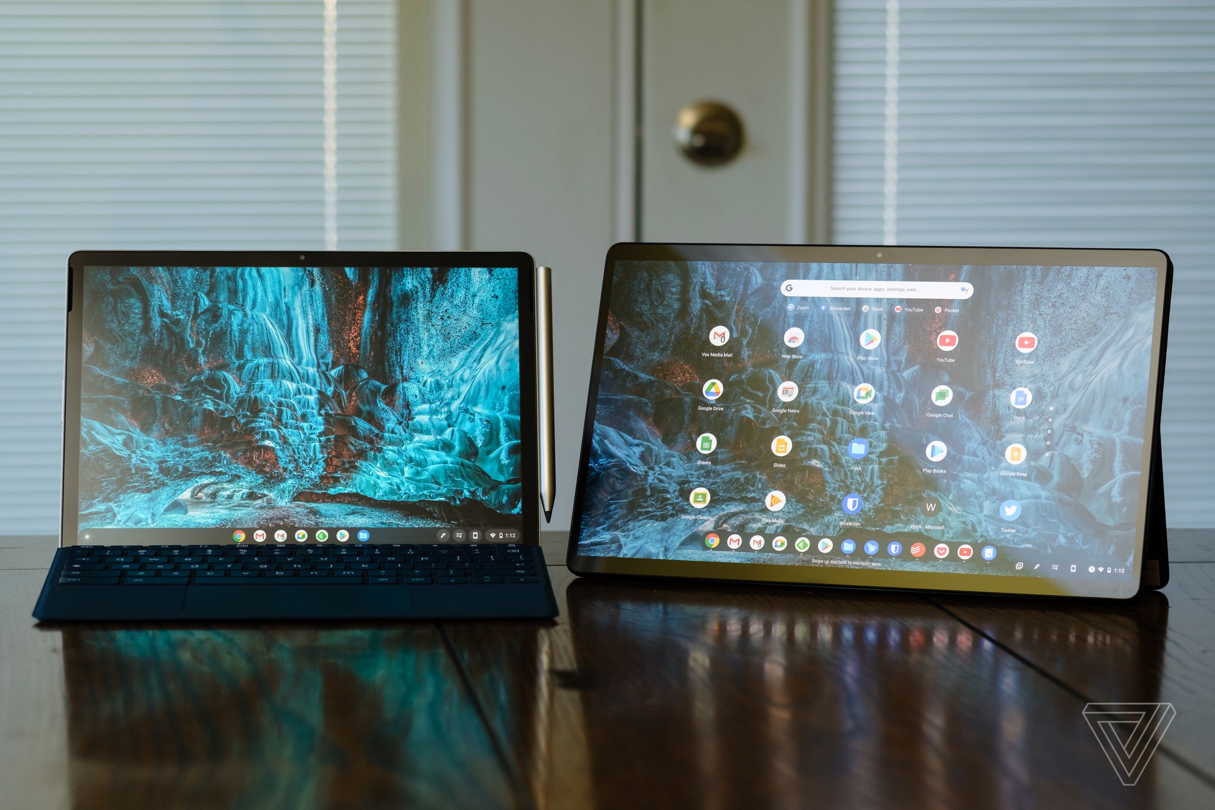 HP Chromebook x2 11 (left) and Lenovo Chromebook Duet 5 (right)