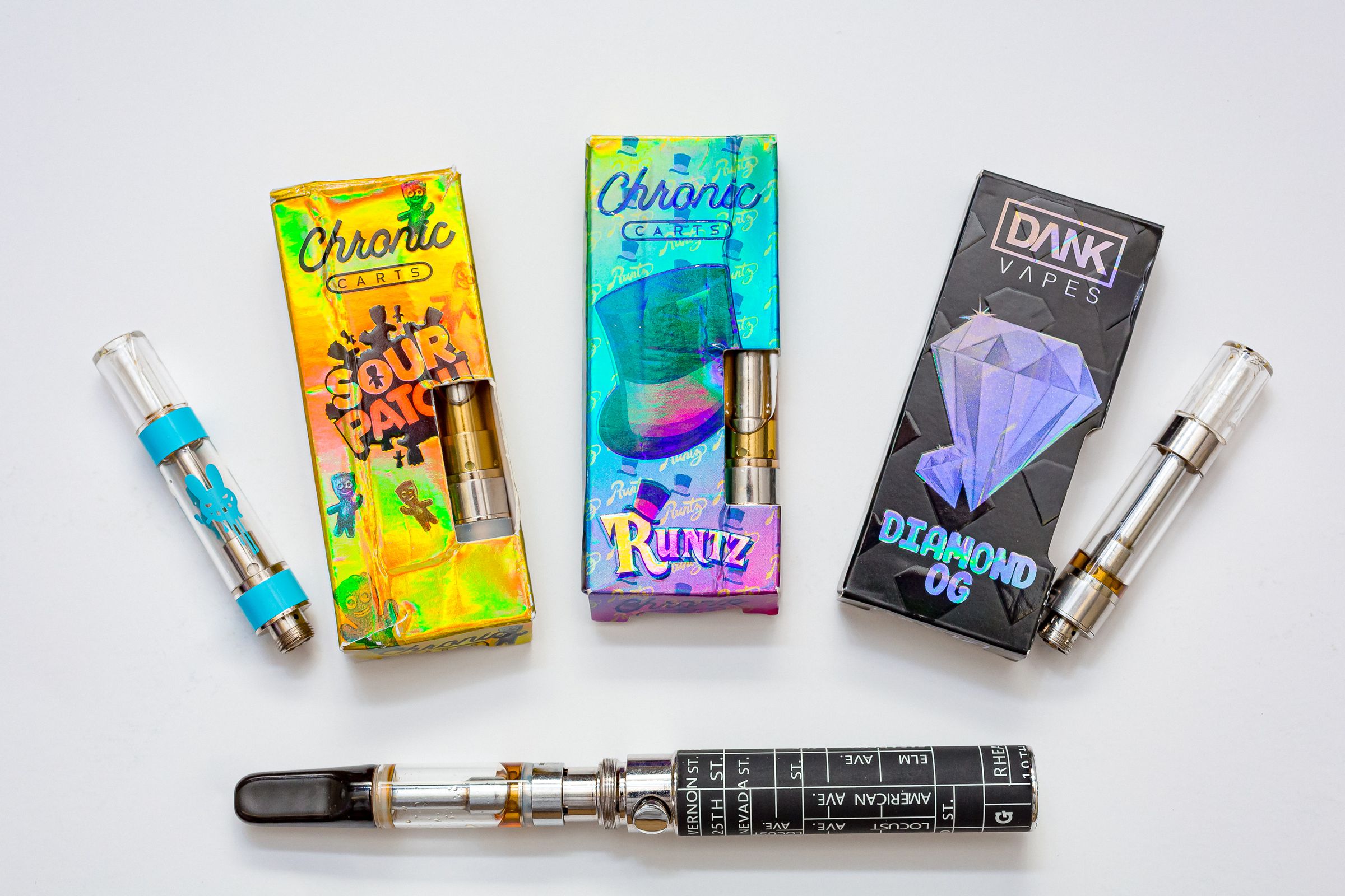 Products involved in the New York investigation in to vaping-related lung injuries.
