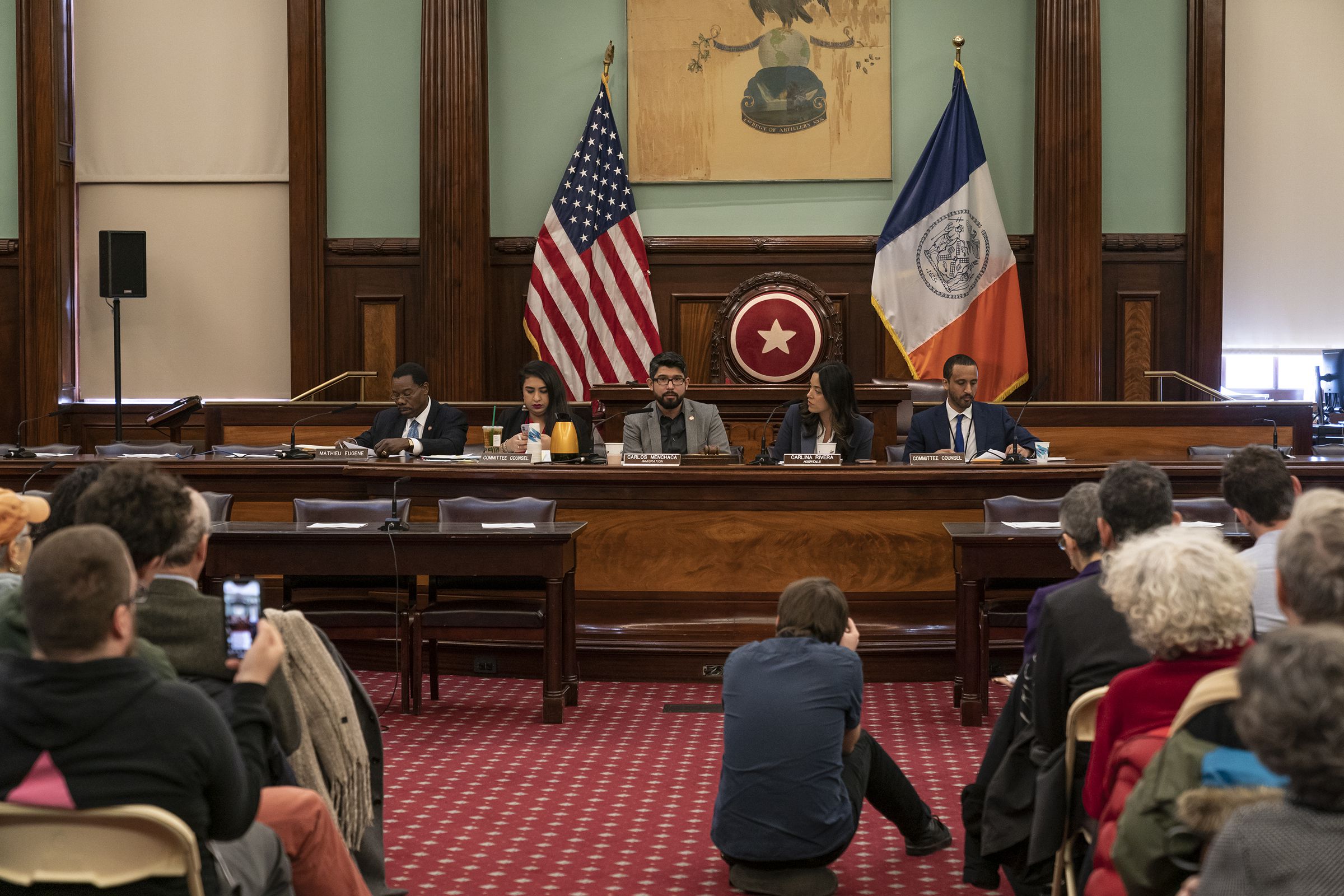 City Council hearing on ICE escalating immigration...