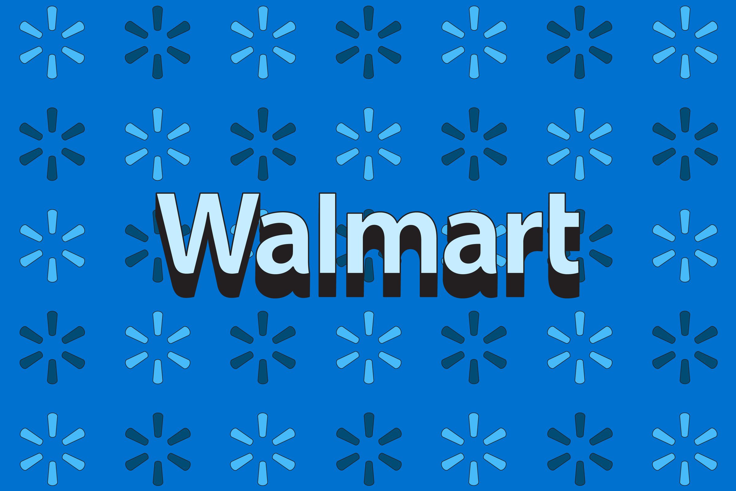 Walmart logosunun stok fotoğrafı