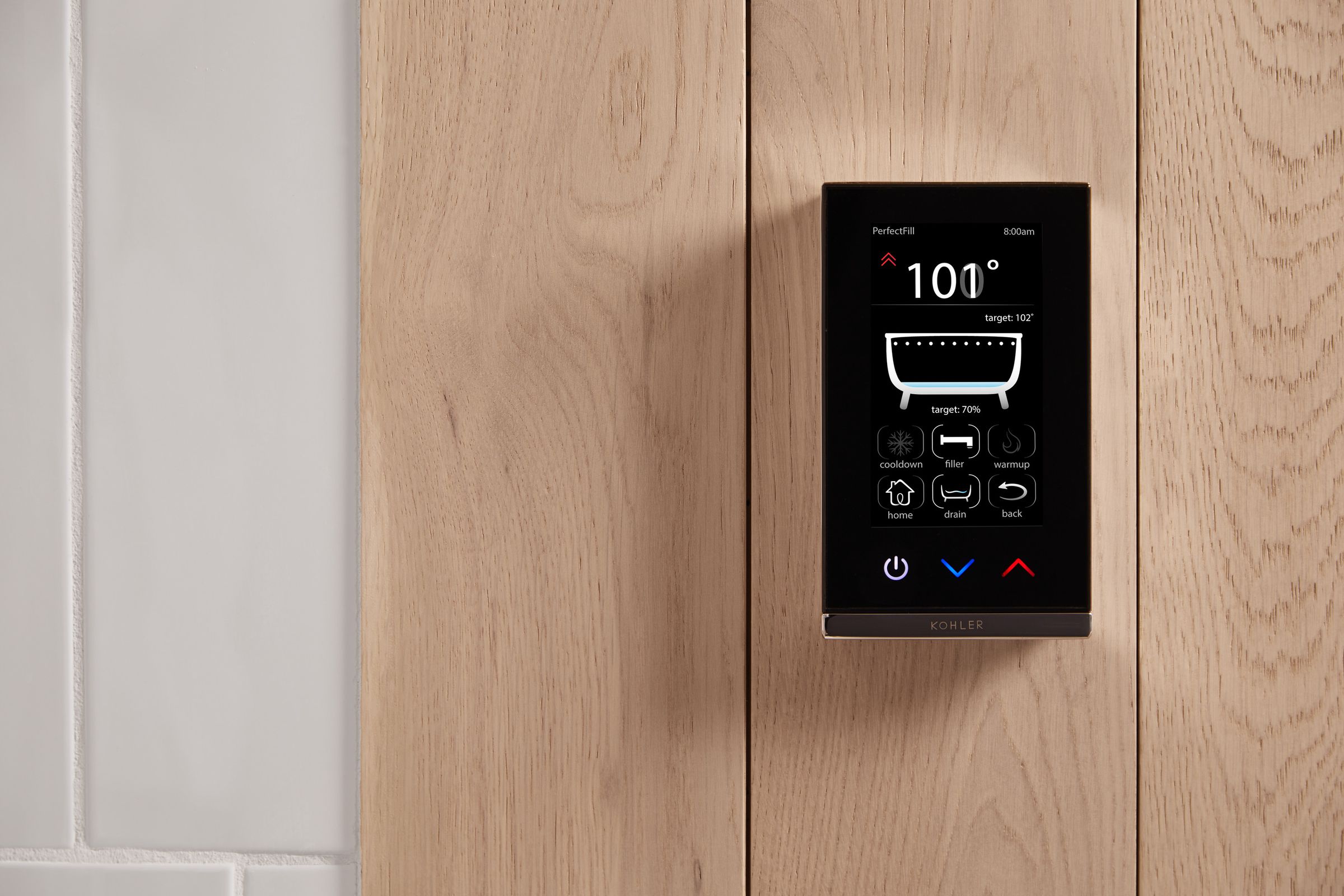 The PerfectFill digital wall controller controls the system.