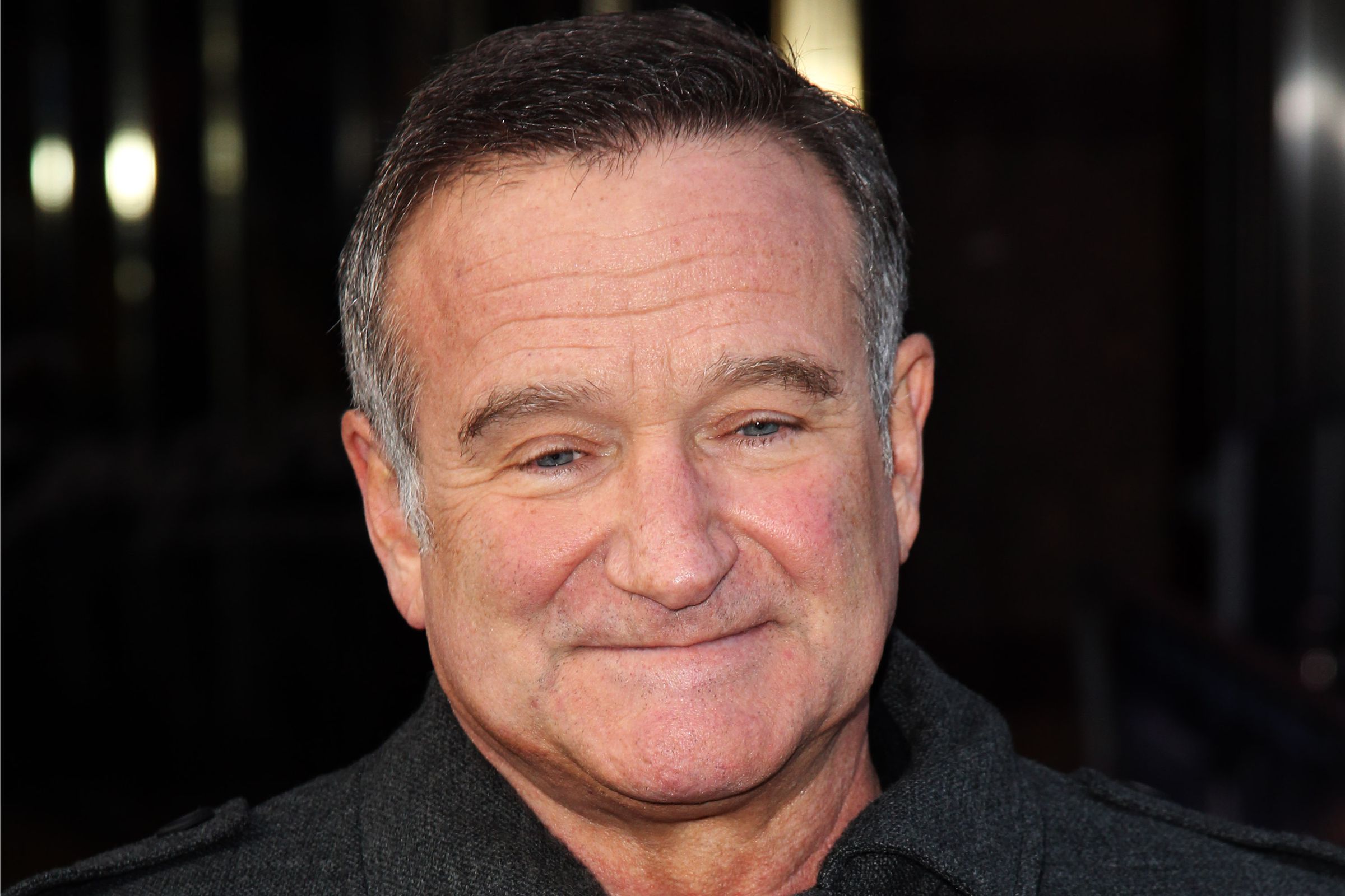 Robin Williams at the European premiere of Happy Feet Two in 2011 in London.