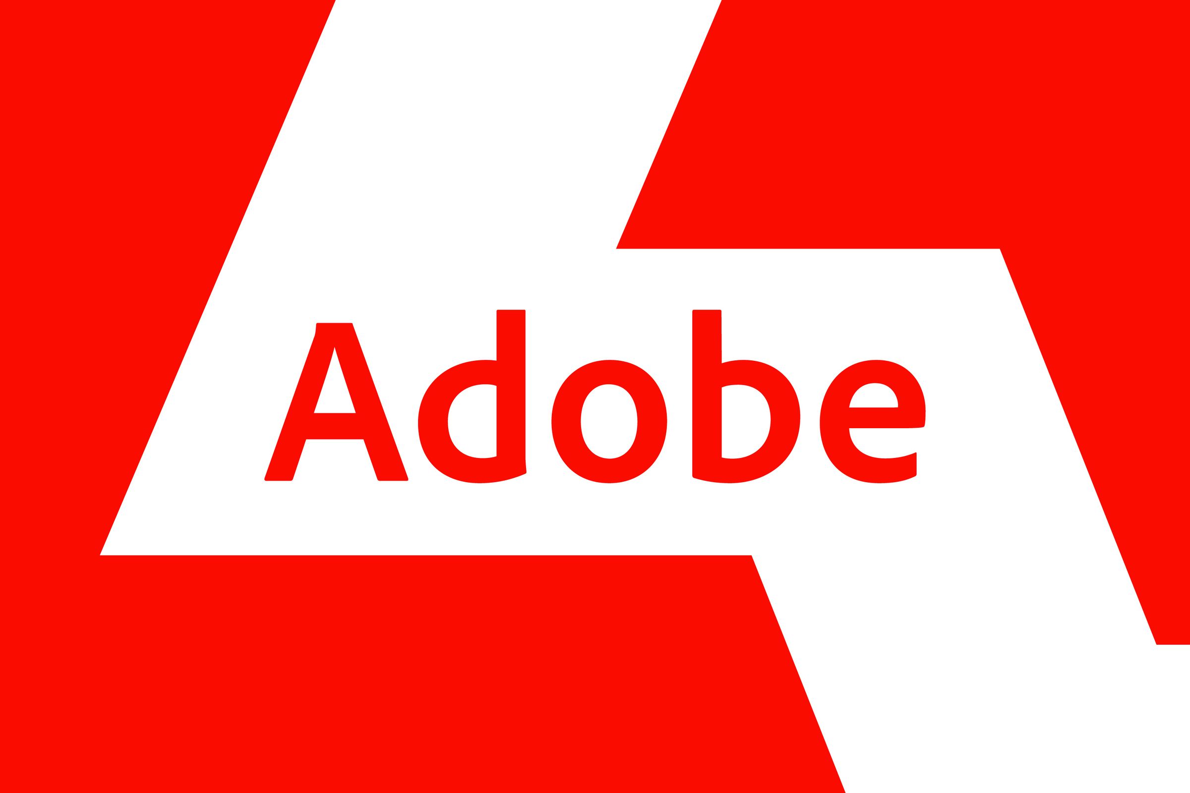 Red artwork of the Adobe brand logo