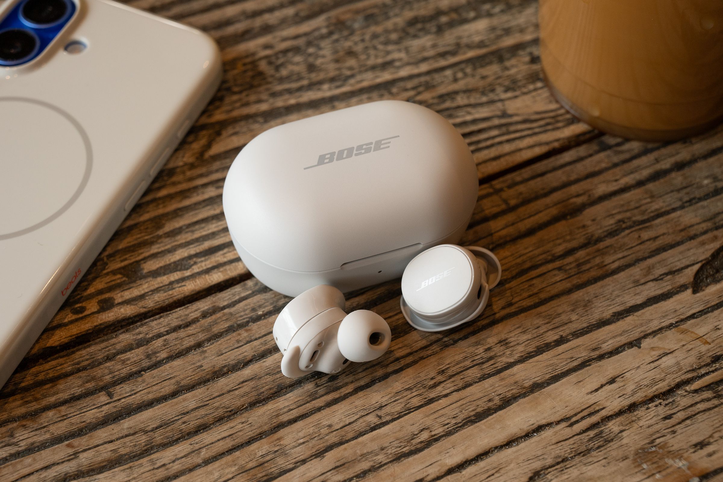 A hands-on photo of Bose’s 2024 QuietComfort Earbuds.