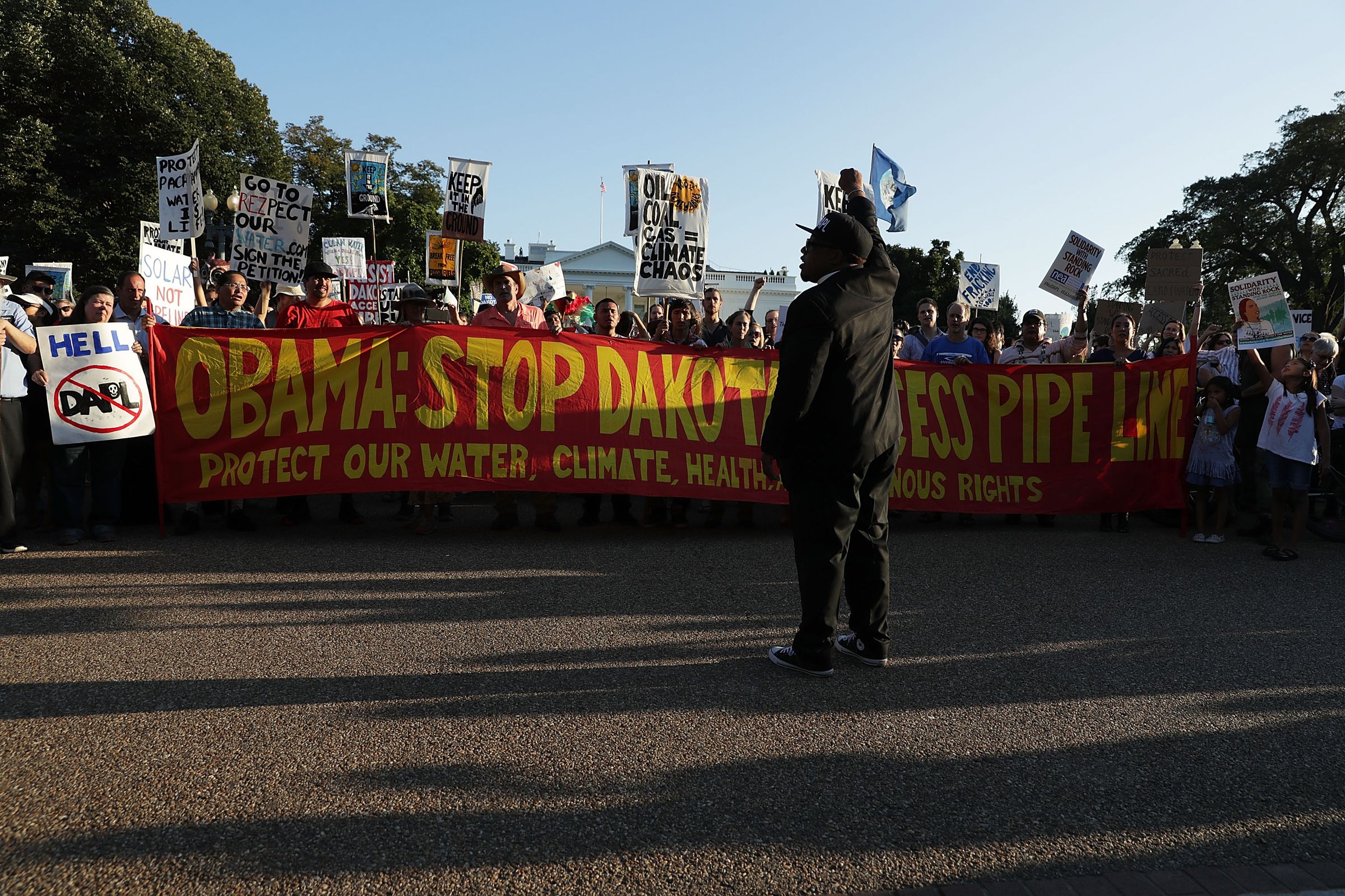 Sen. Bernie Sanders Leads Rally Against The Dakota Access Pipeline