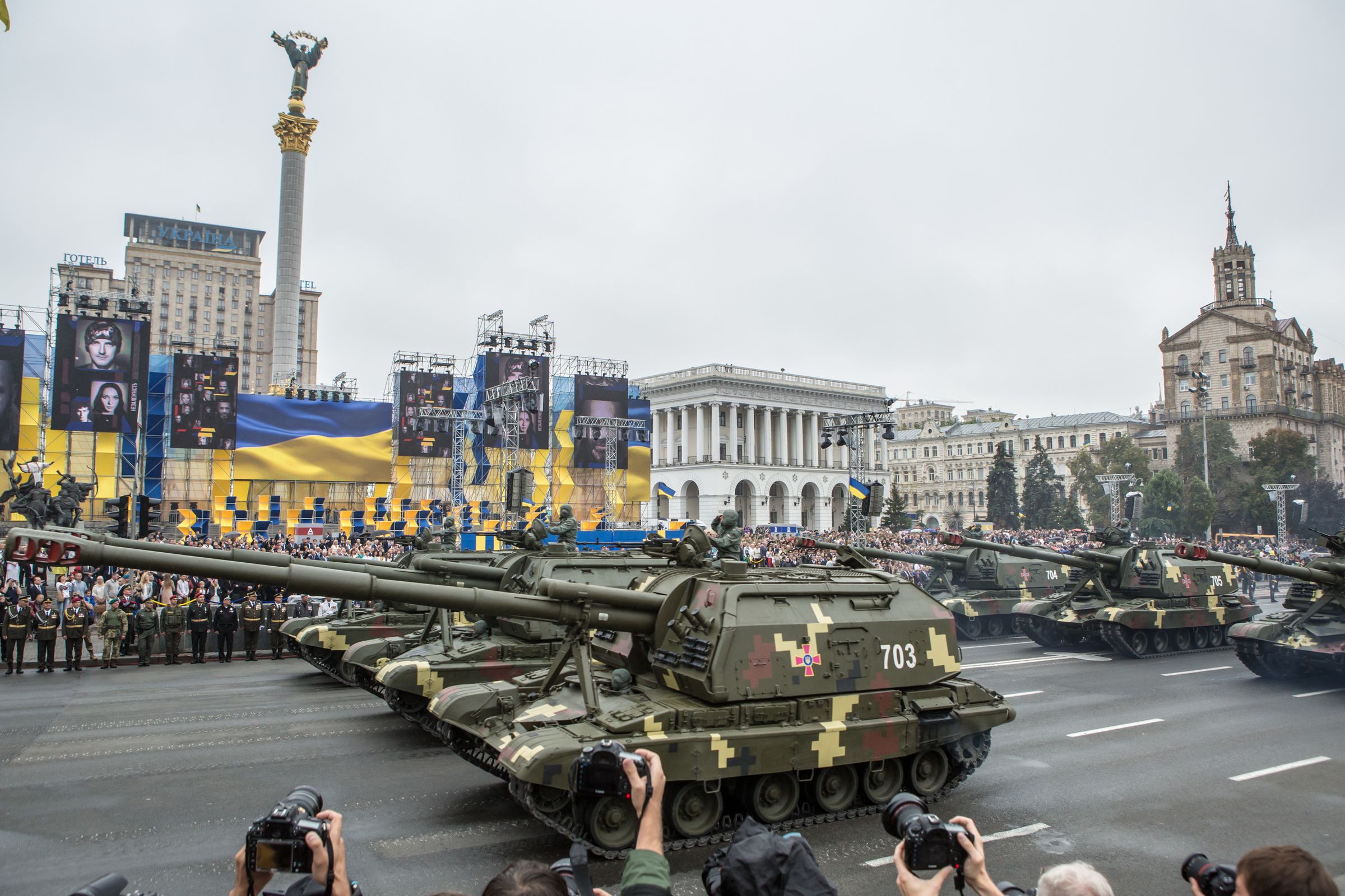 A Military Parade And Celebrations Mark Ukraine's 25th Independence Day