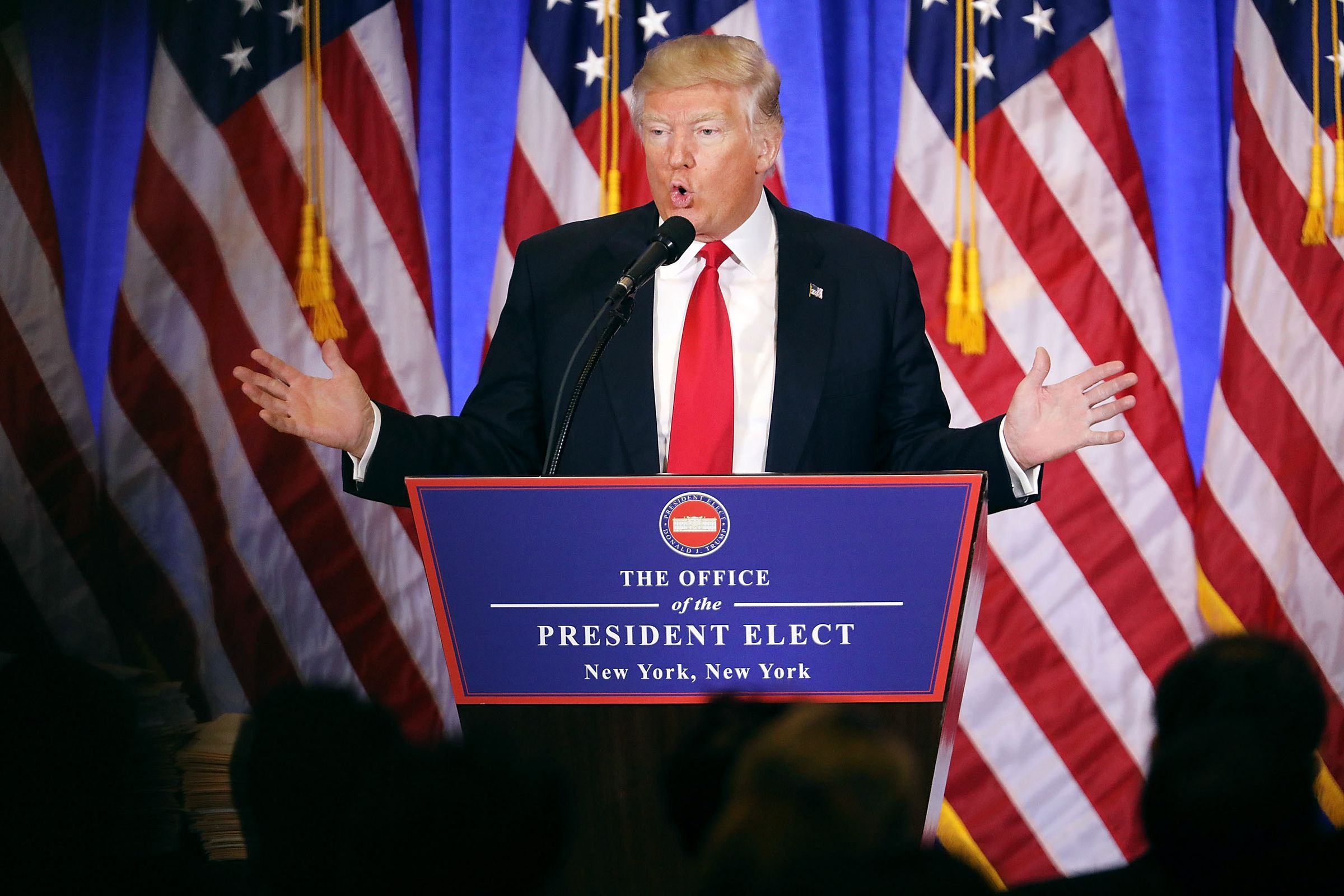 President-Elect Donald Trump Holds Press Conference In New York