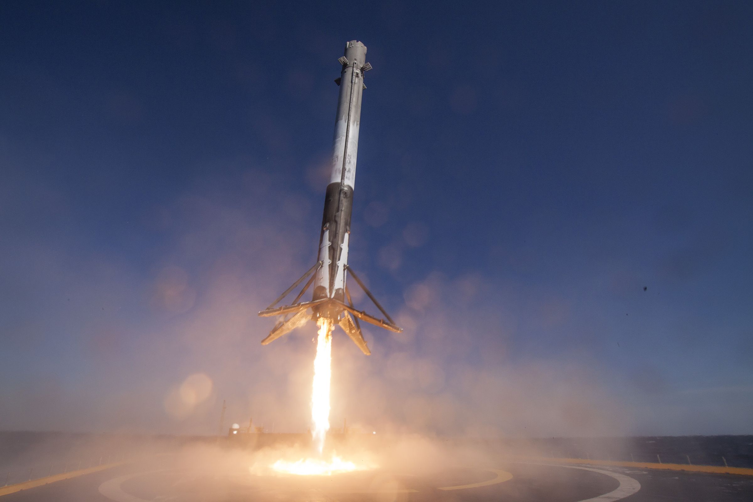 The Falcon 9 first stage that is relaunching this week.