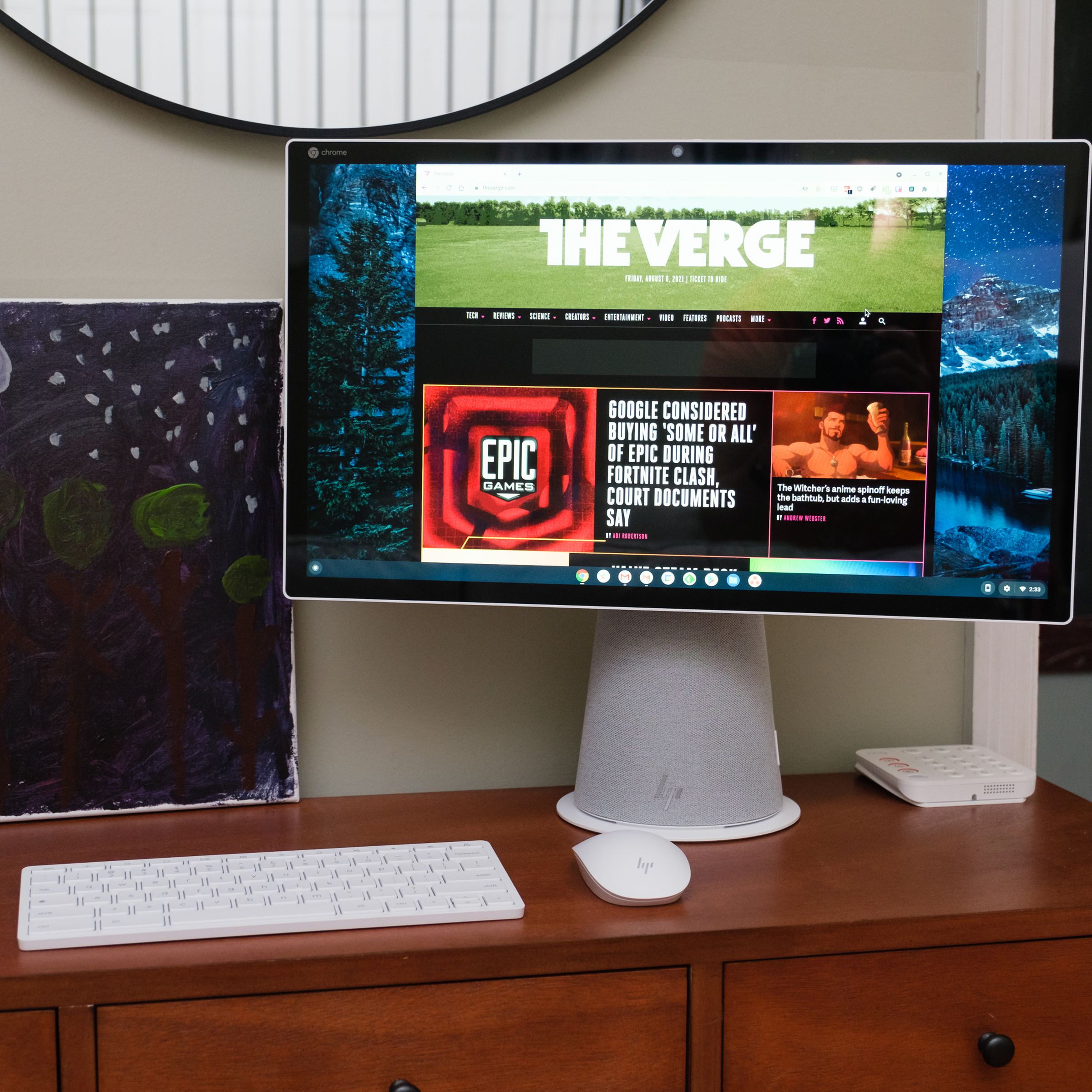 The HP Chromebase AiO all-in-one computer.