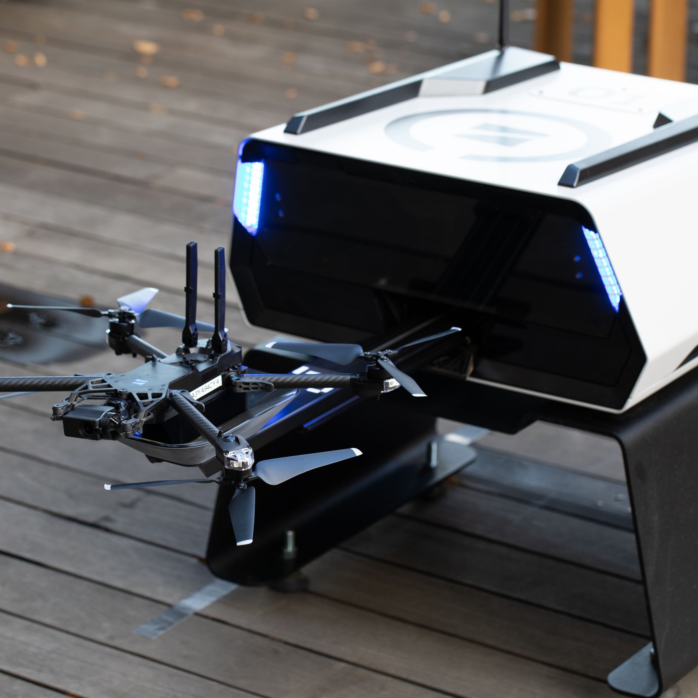 The Skydio Dock with a Skydio X2 drone.