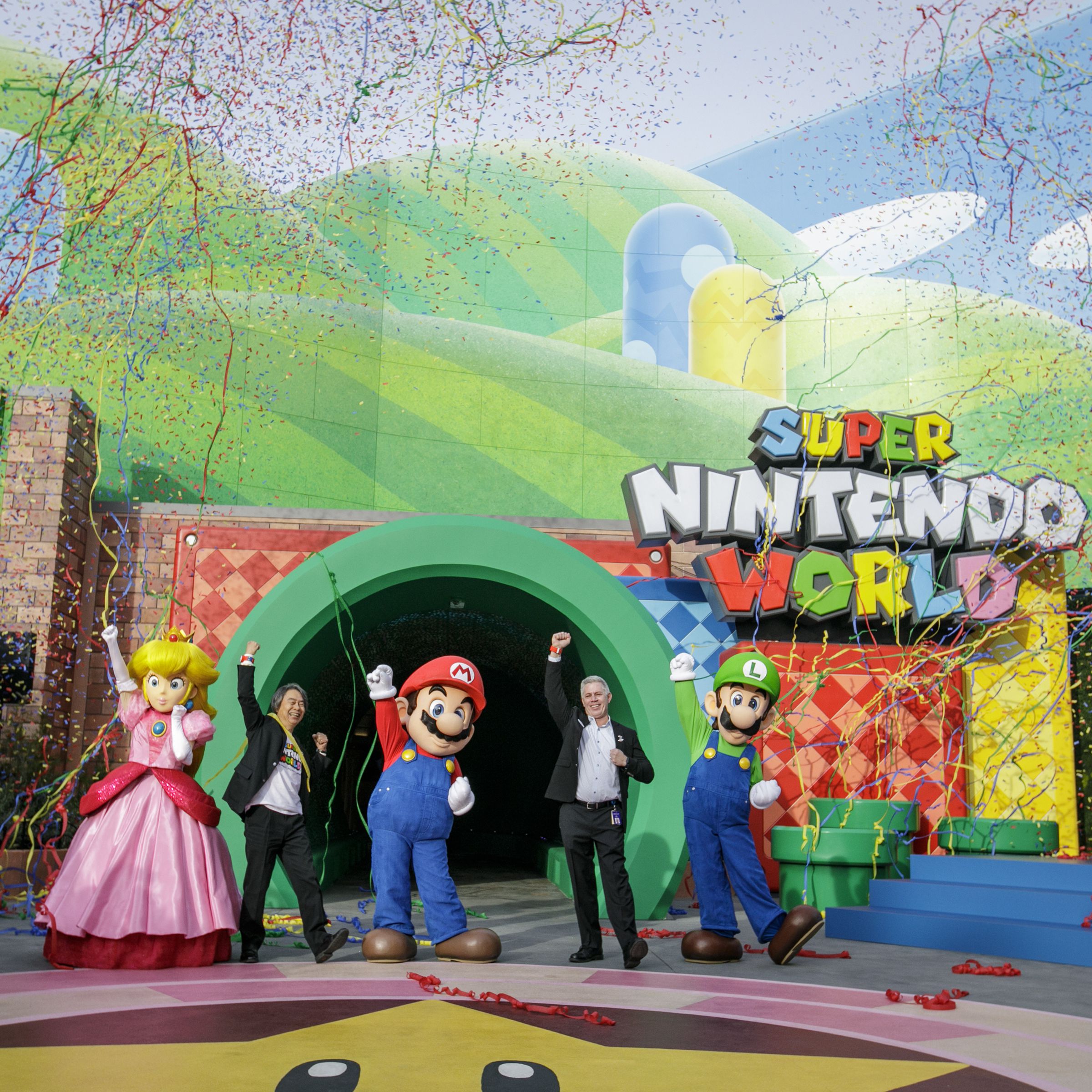 A photo of the Grand Opening of Super Nintendo World at Universal Studios Hollywood in Universal City, California, on February 17th, 2023.