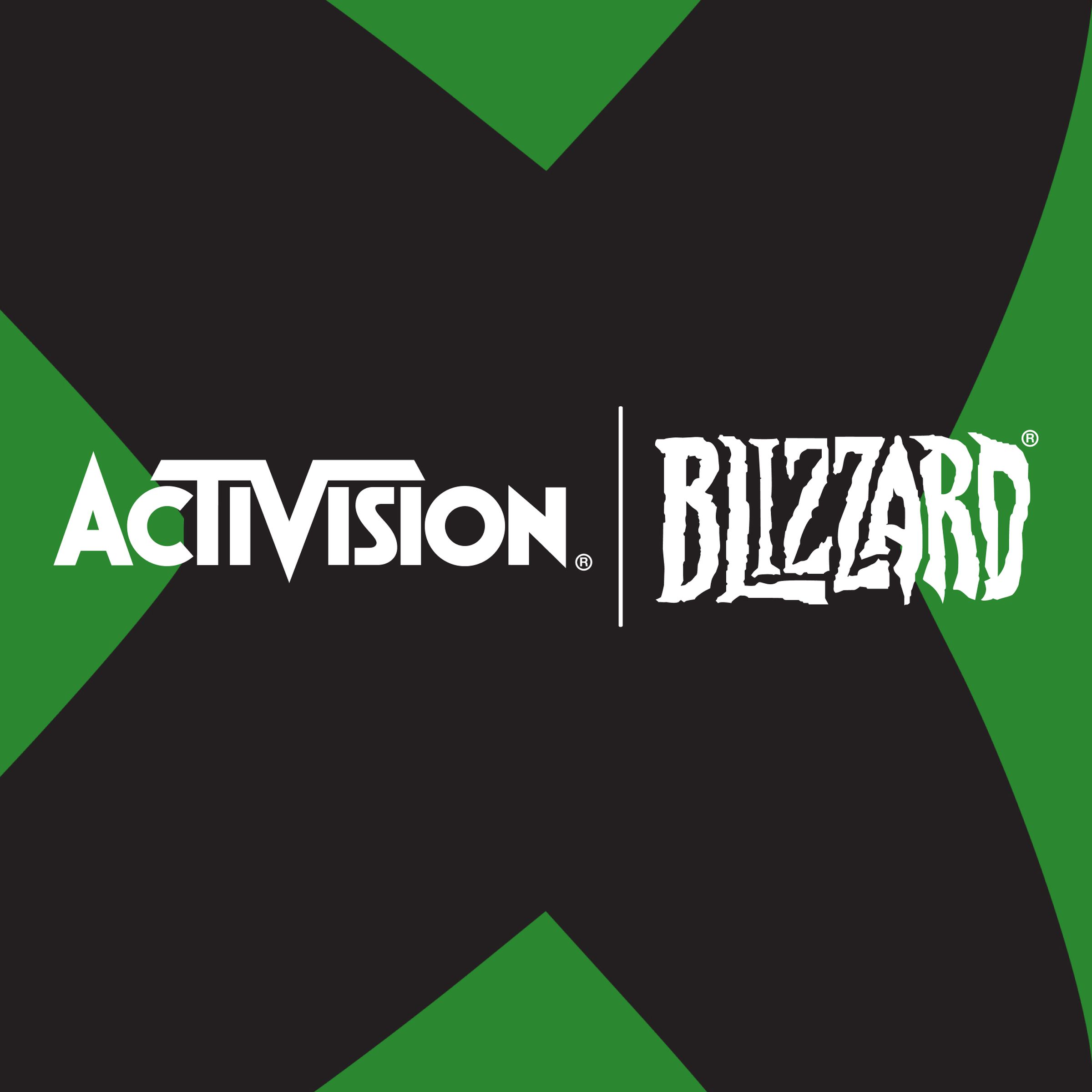 Activision Blizzard wordmark over an Xbox logo