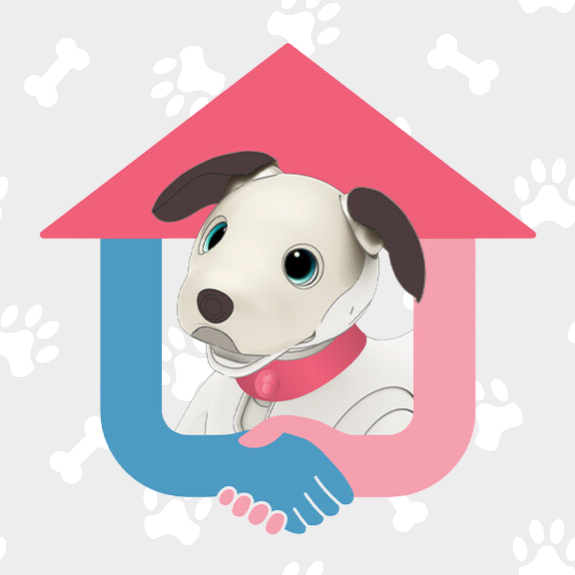 The Sony Aibo robot dog in a logo for a new ‘foster care’ donation program.
