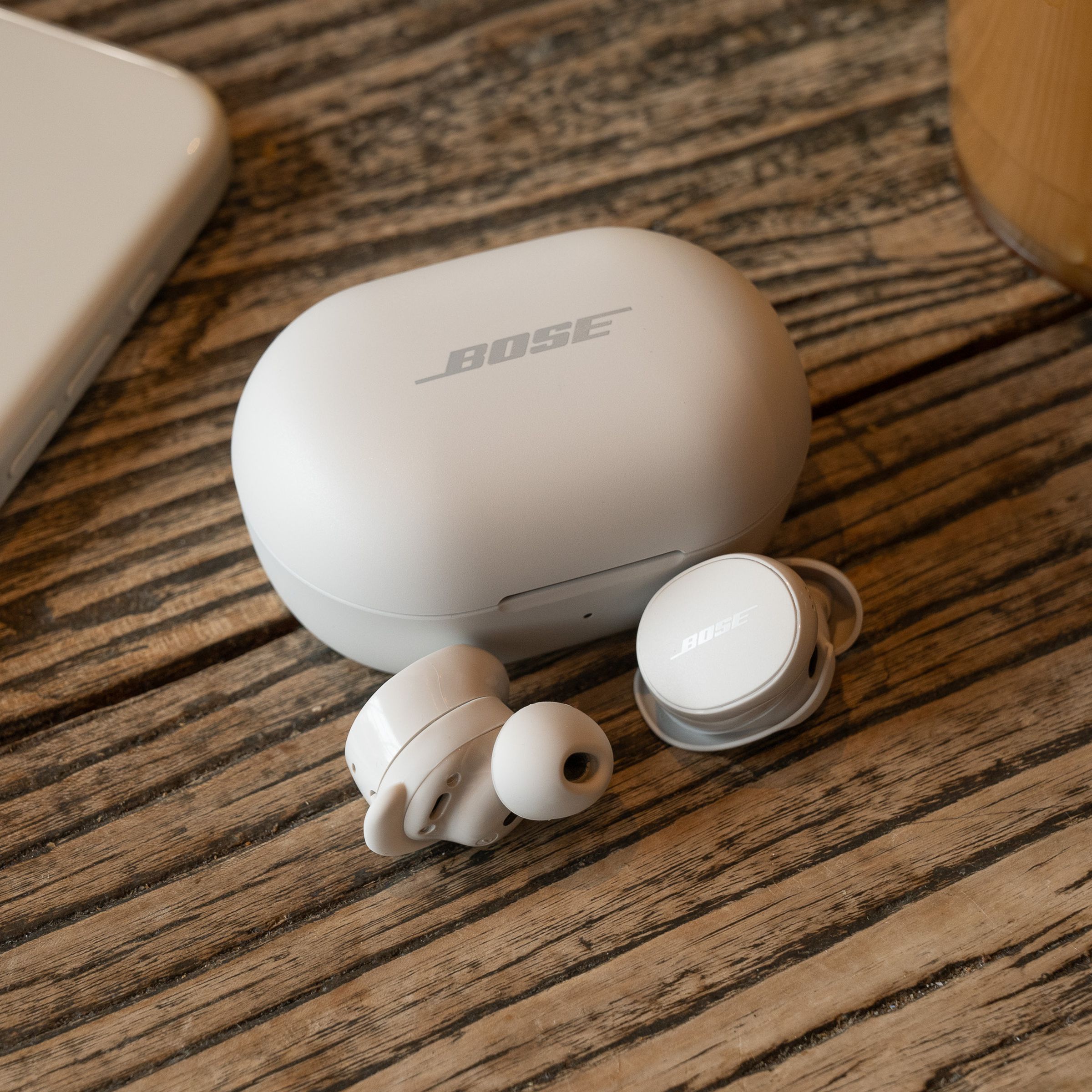 A hands-on photo of Bose’s 2024 QuietComfort Earbuds.