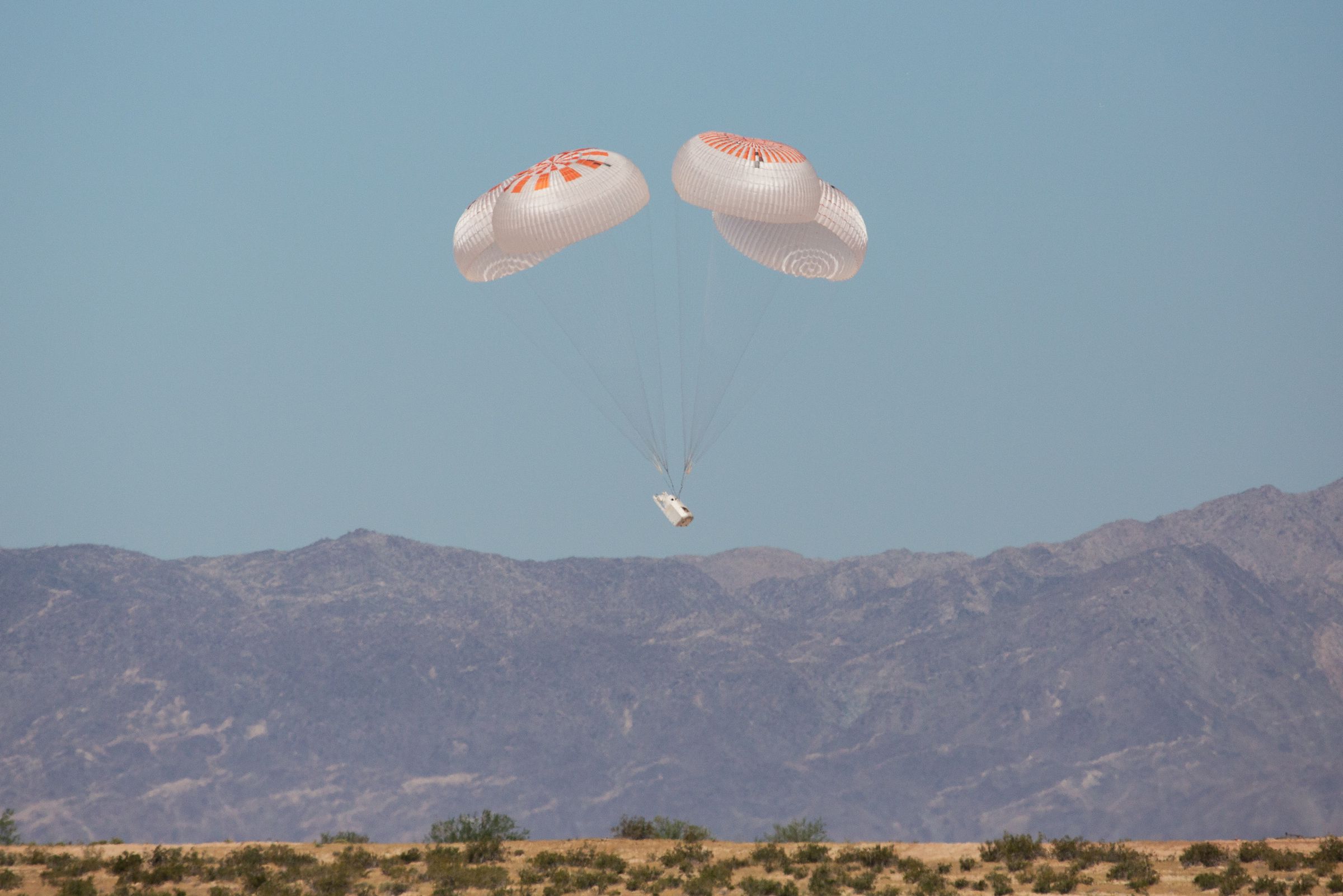 A test of the parachute system the Crew Dragon uses to land the vehicle back on Earth.