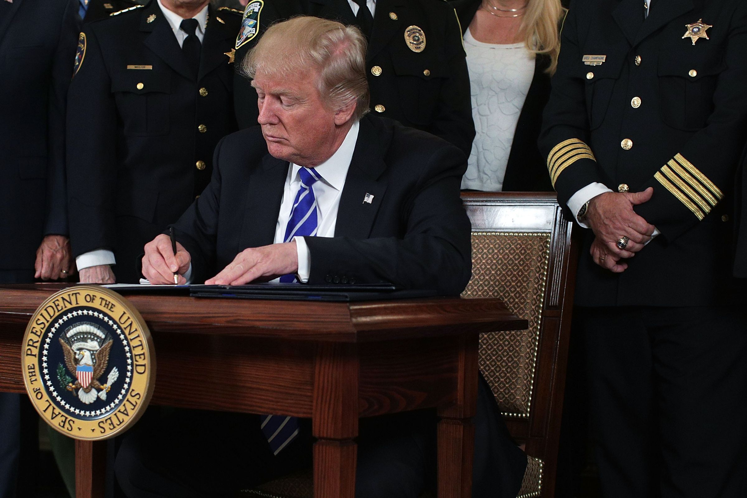 President Donald Trump Signs Bills At The White House