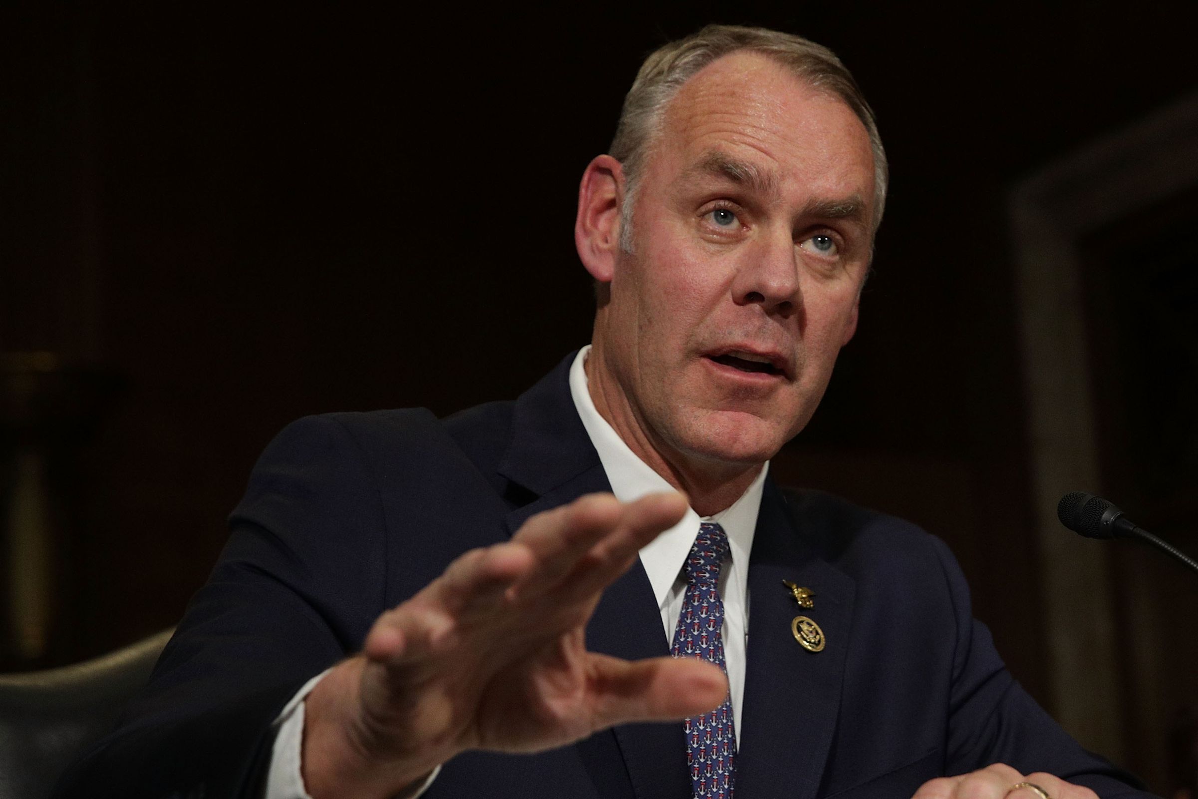 Confirmation Hearing Held For Ryan Zinke To Become Interior Secretary Under Trump