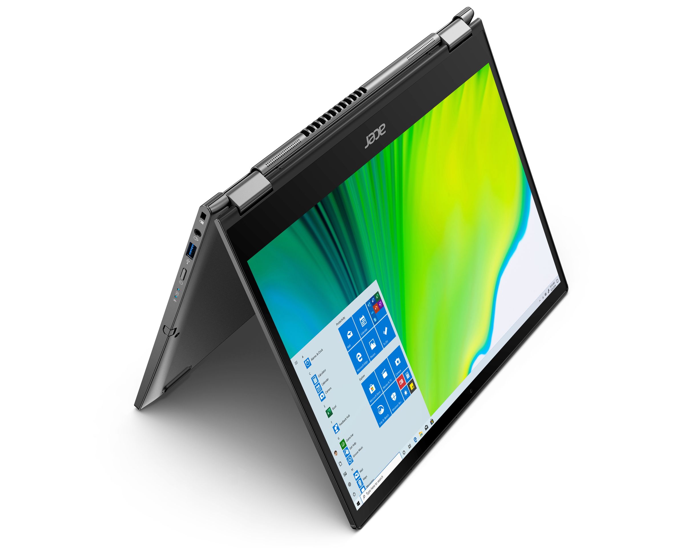 Its 360-degree hinge allows its screen to be flipped around for touchscreen use.