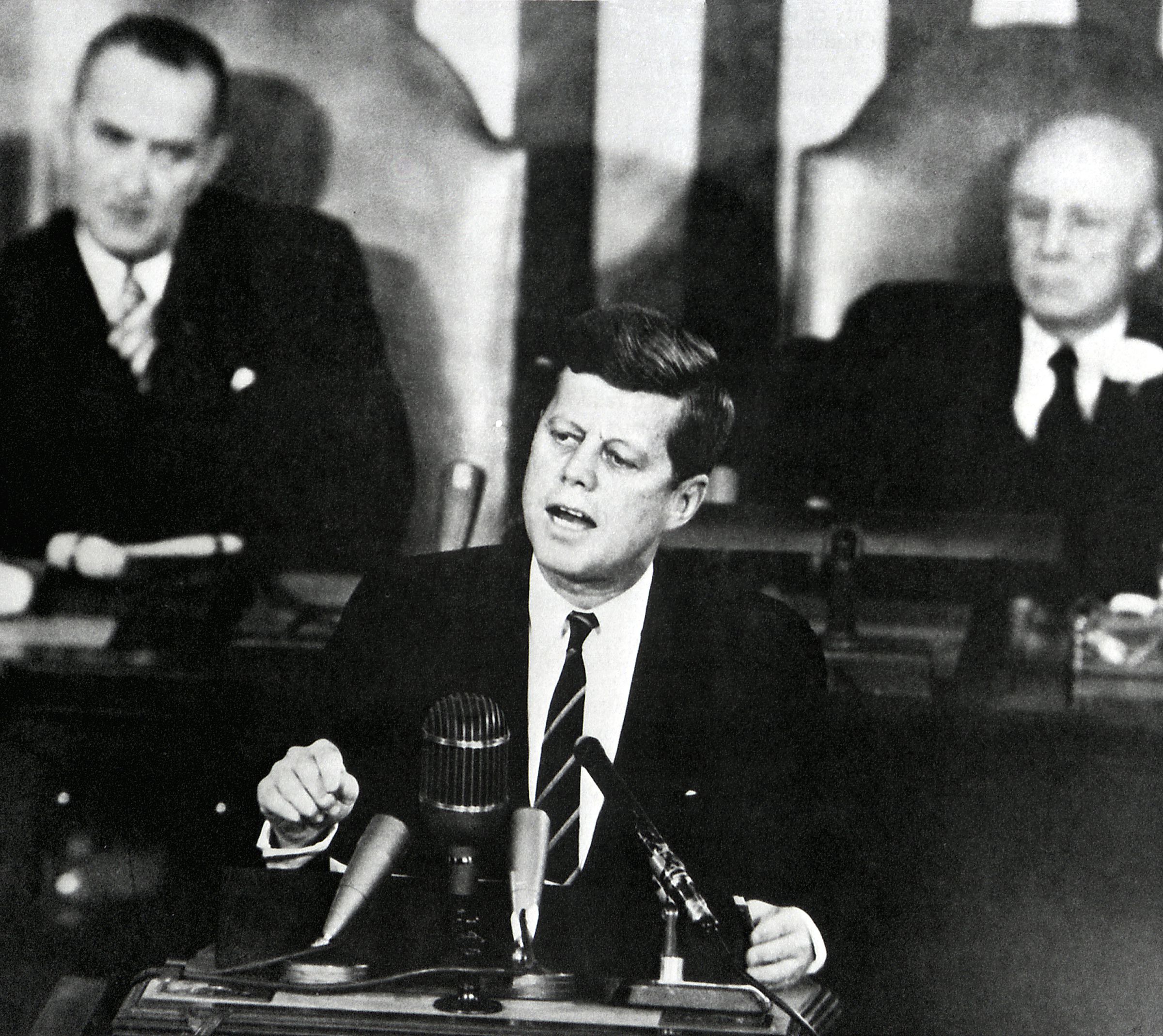 President Kennedy addressing Congress in 1961.