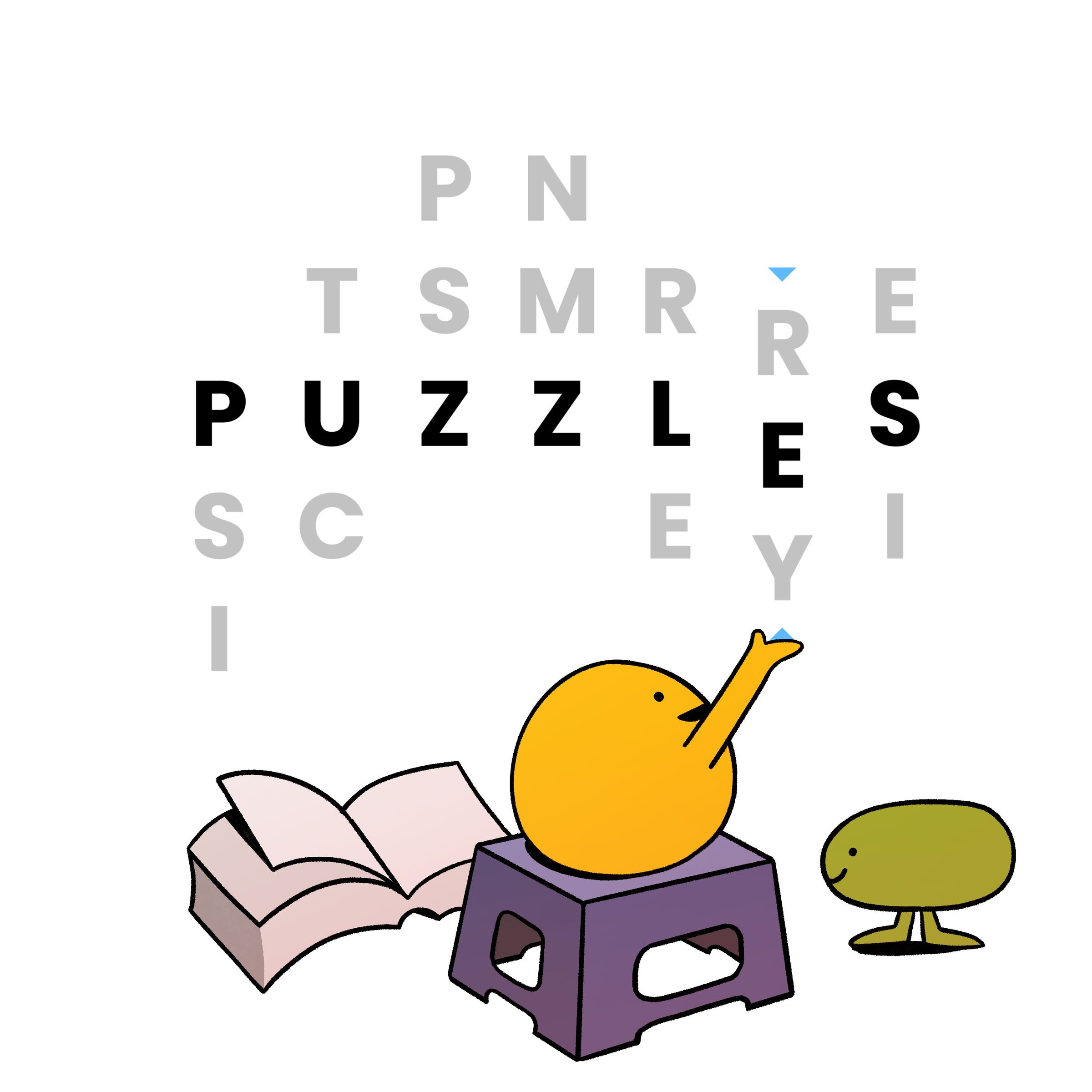 Promotional art for the puzzle game site Puzzmo.