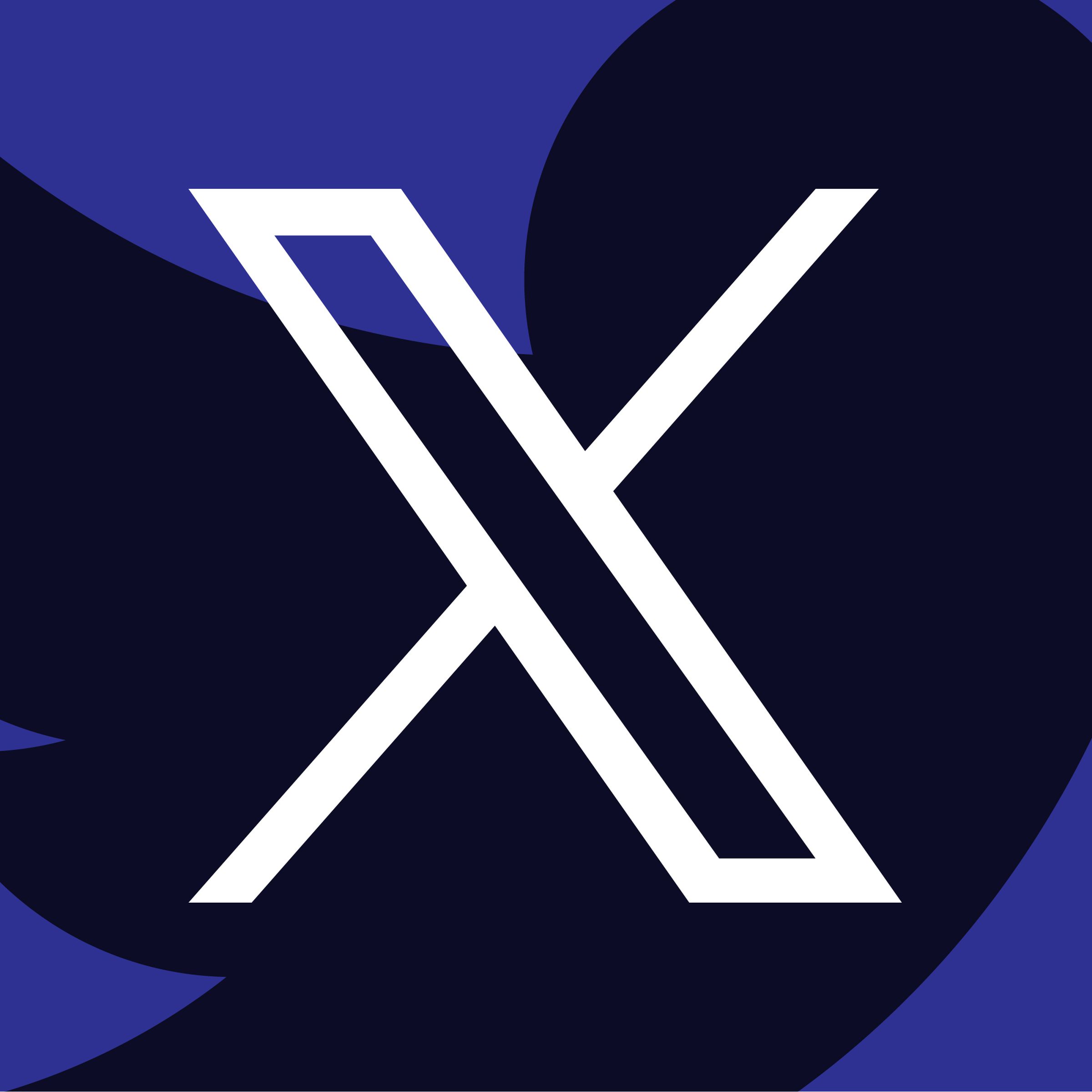An image showing the X logo superimposed on the Twitter logo