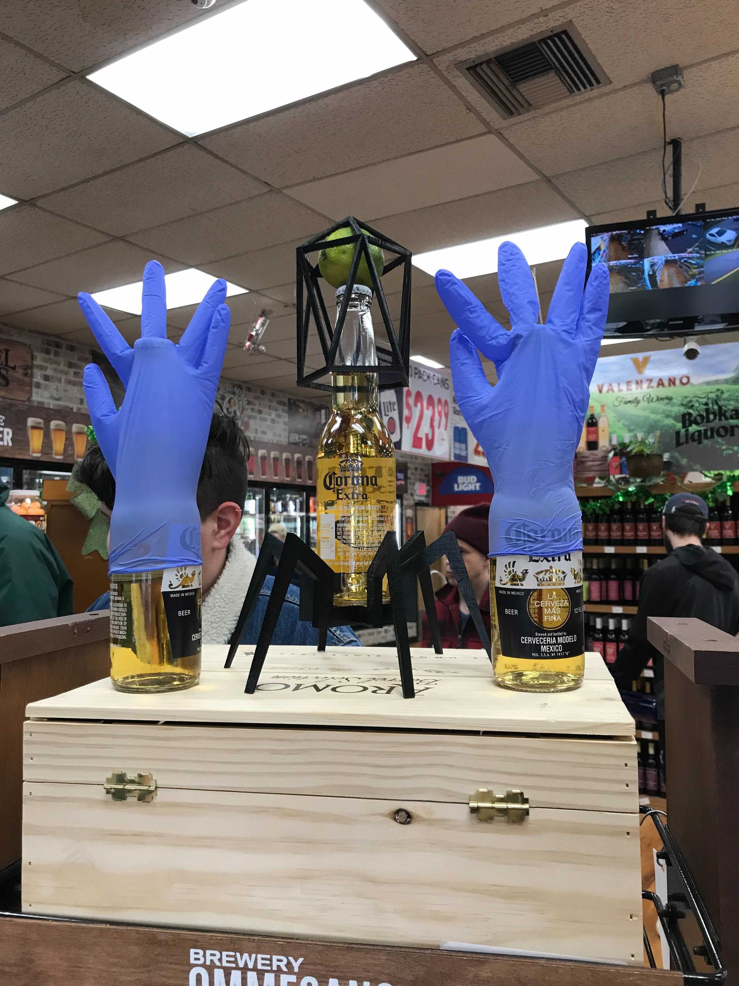 A liquor store display in Deptford, New Jersey.