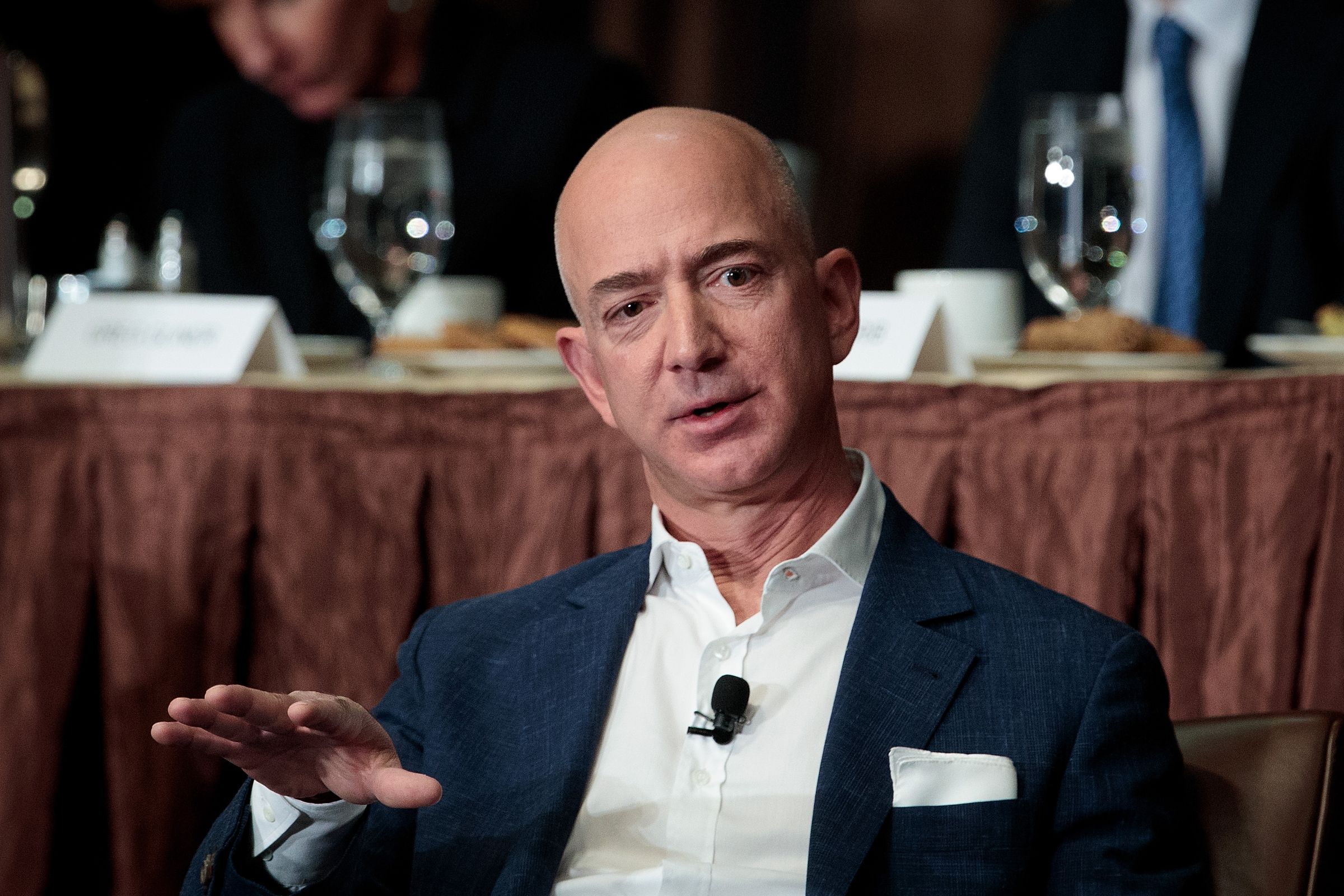 Amazon CEO Jeff Bezos Addresses Economic Club Of New York