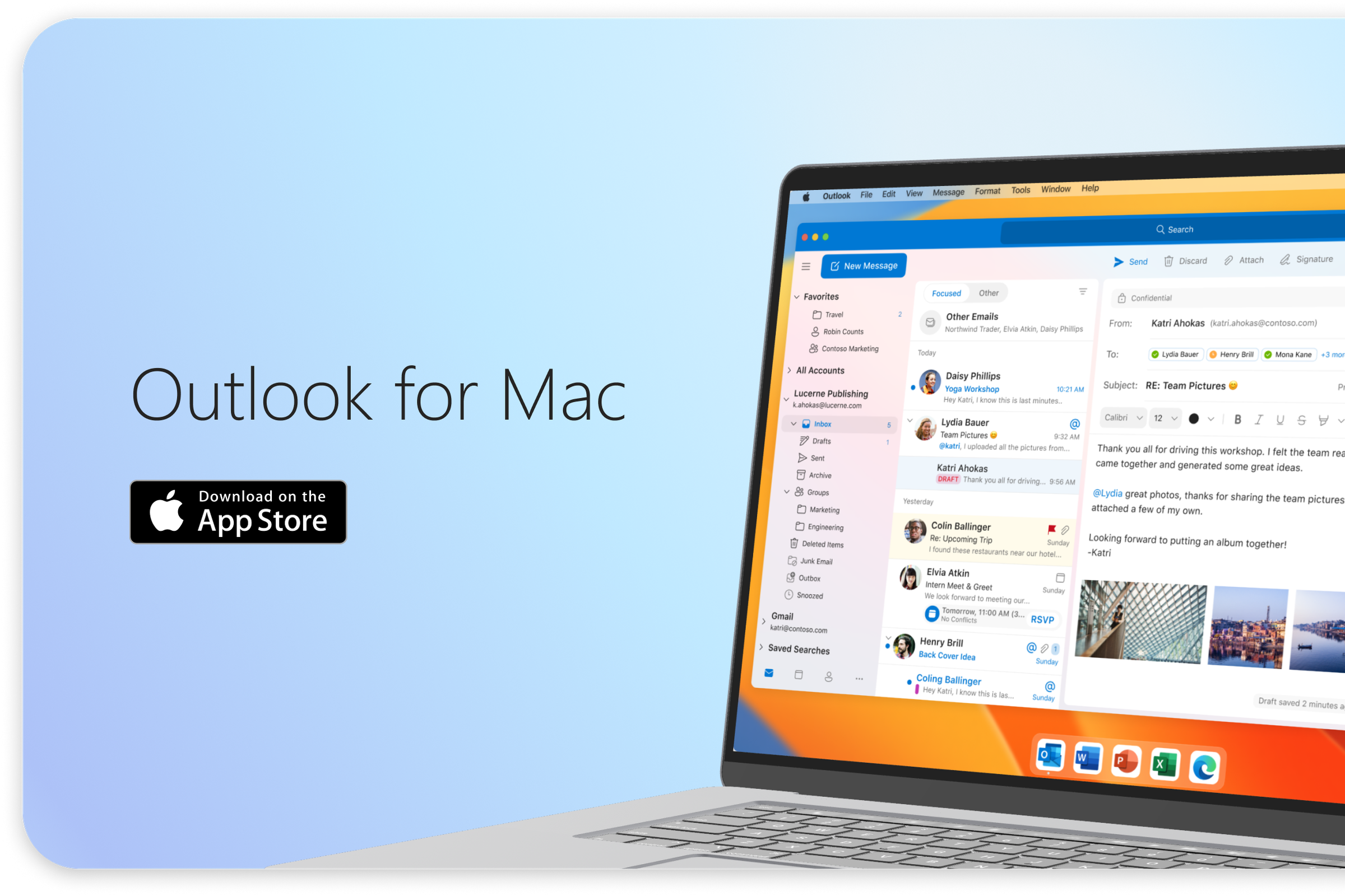 Illustration of Outlook for Mac email client in Apple’s App Store